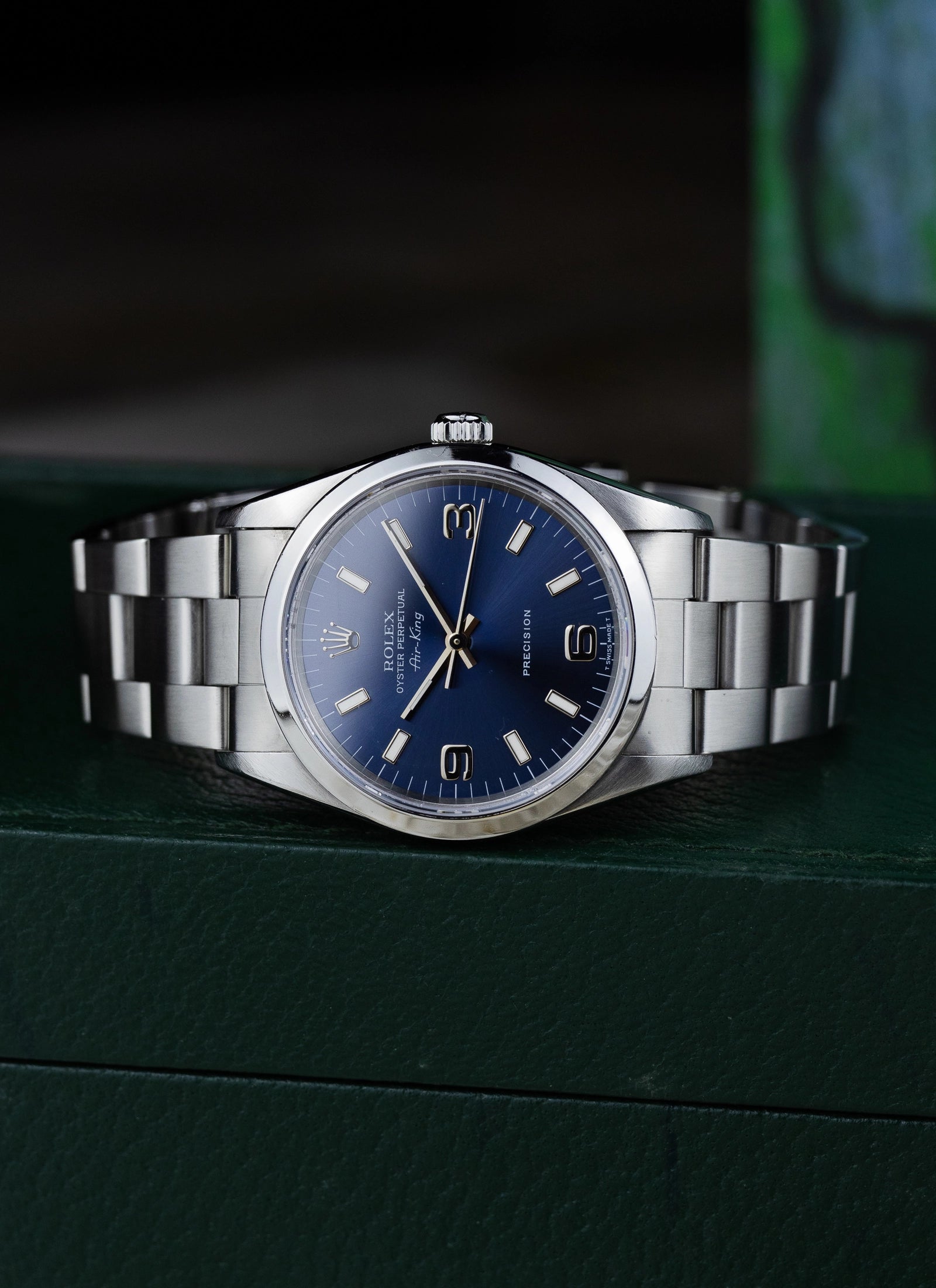 1996 Rolex Oyster Perpetual Air-King Blue Dial 14000 Box