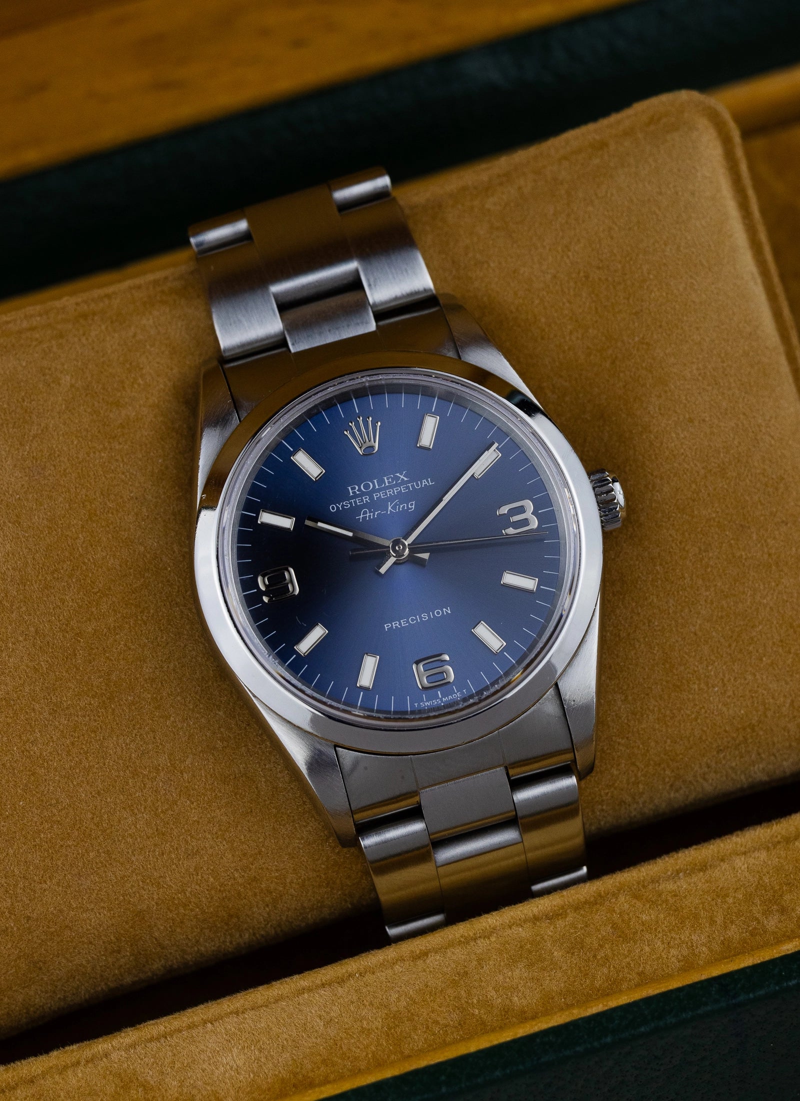 1996 Rolex Oyster Perpetual Air-King Blue Dial 14000 Box