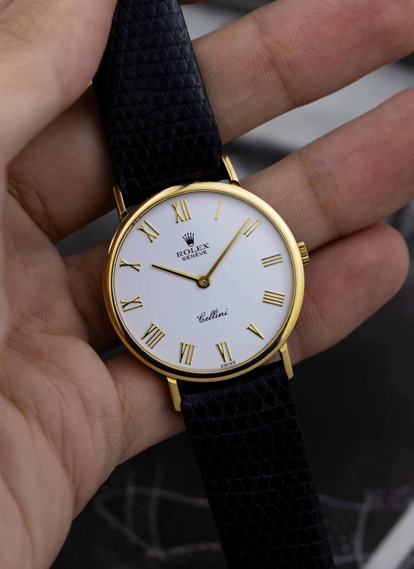1990 18K Rolex Cellini Roman Dial 5112