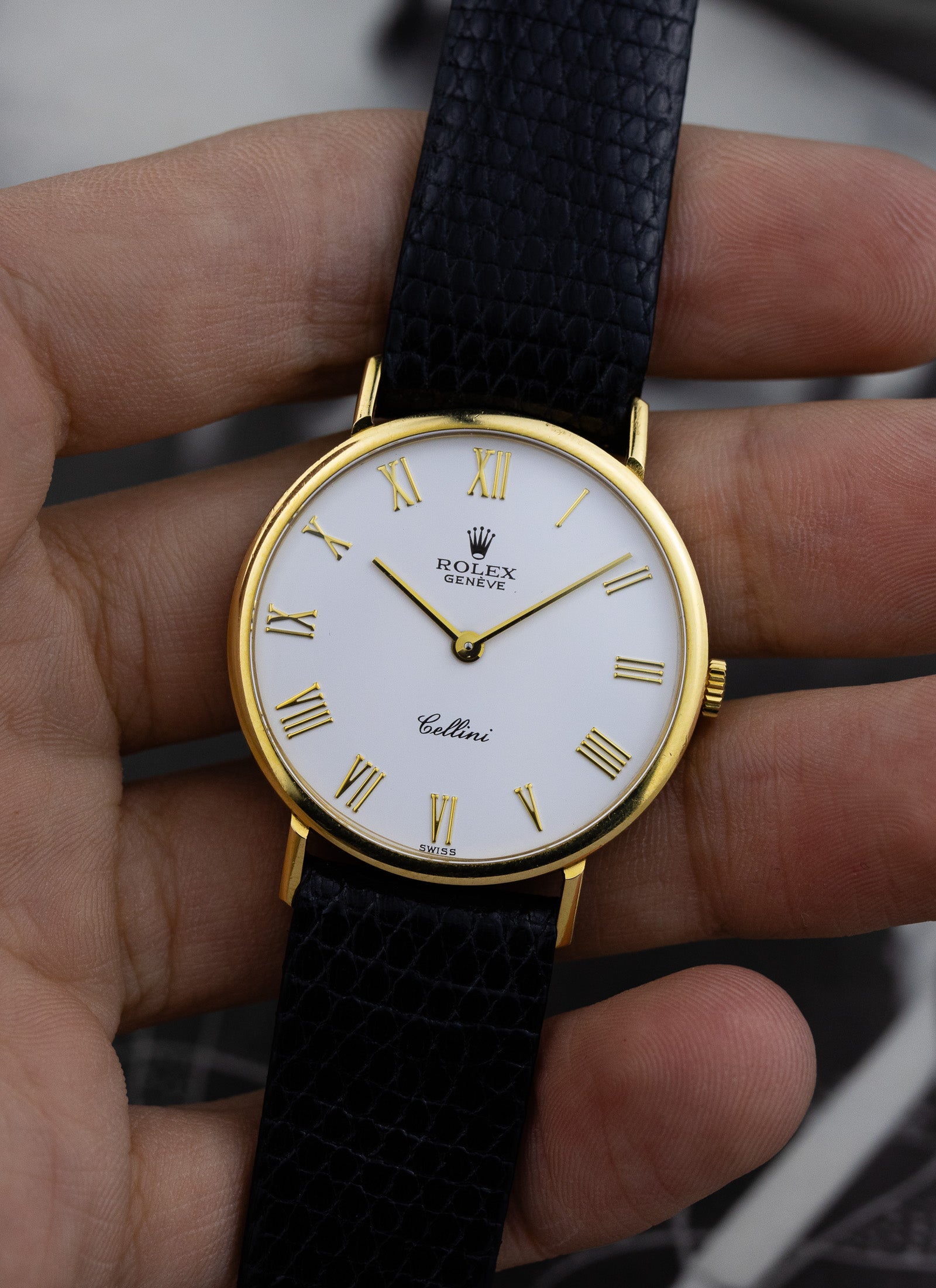 1990 18K Rolex Cellini Roman Dial 5112