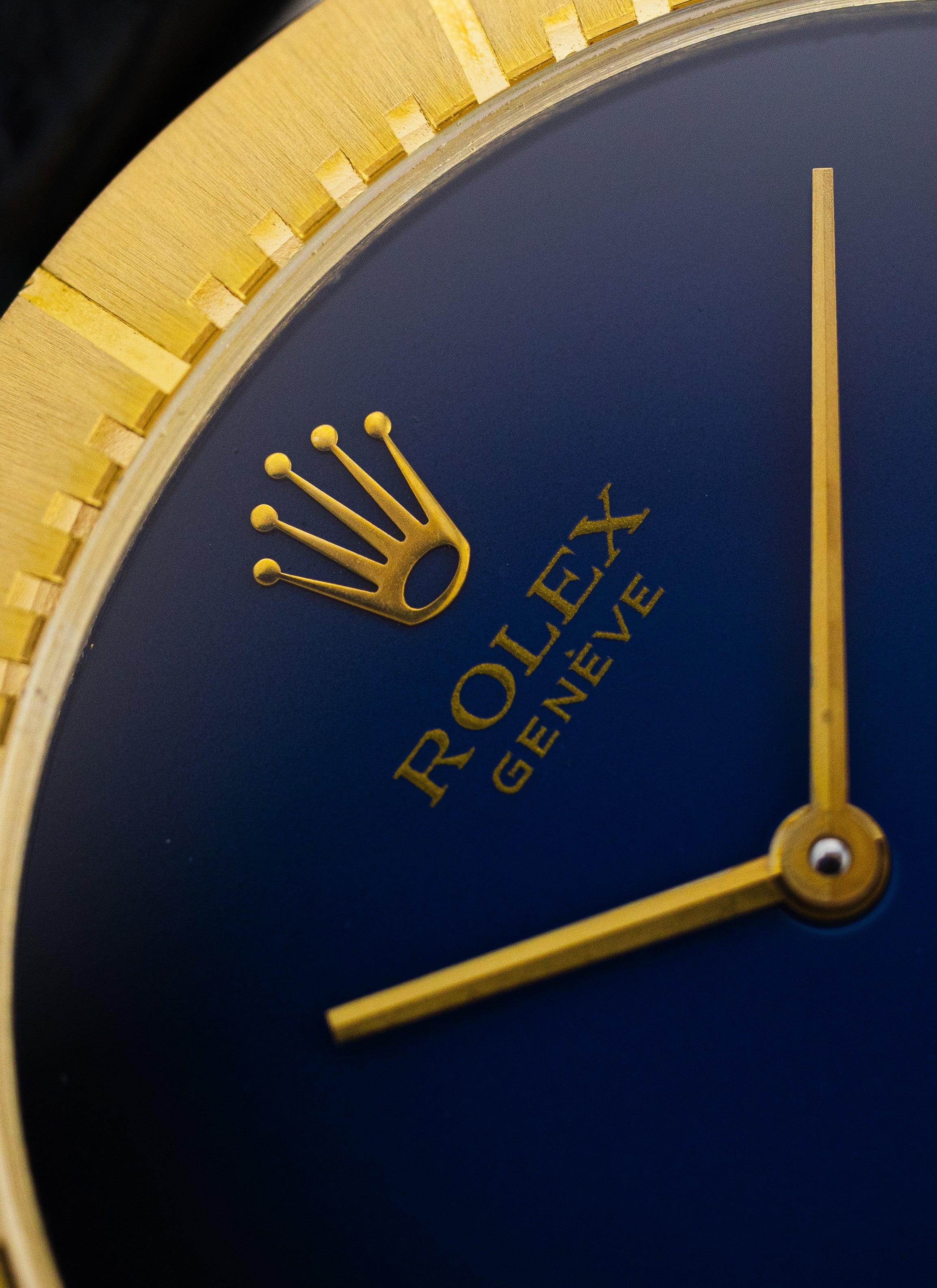 1974 18K Rolex Cellini Blue Vignette 4083