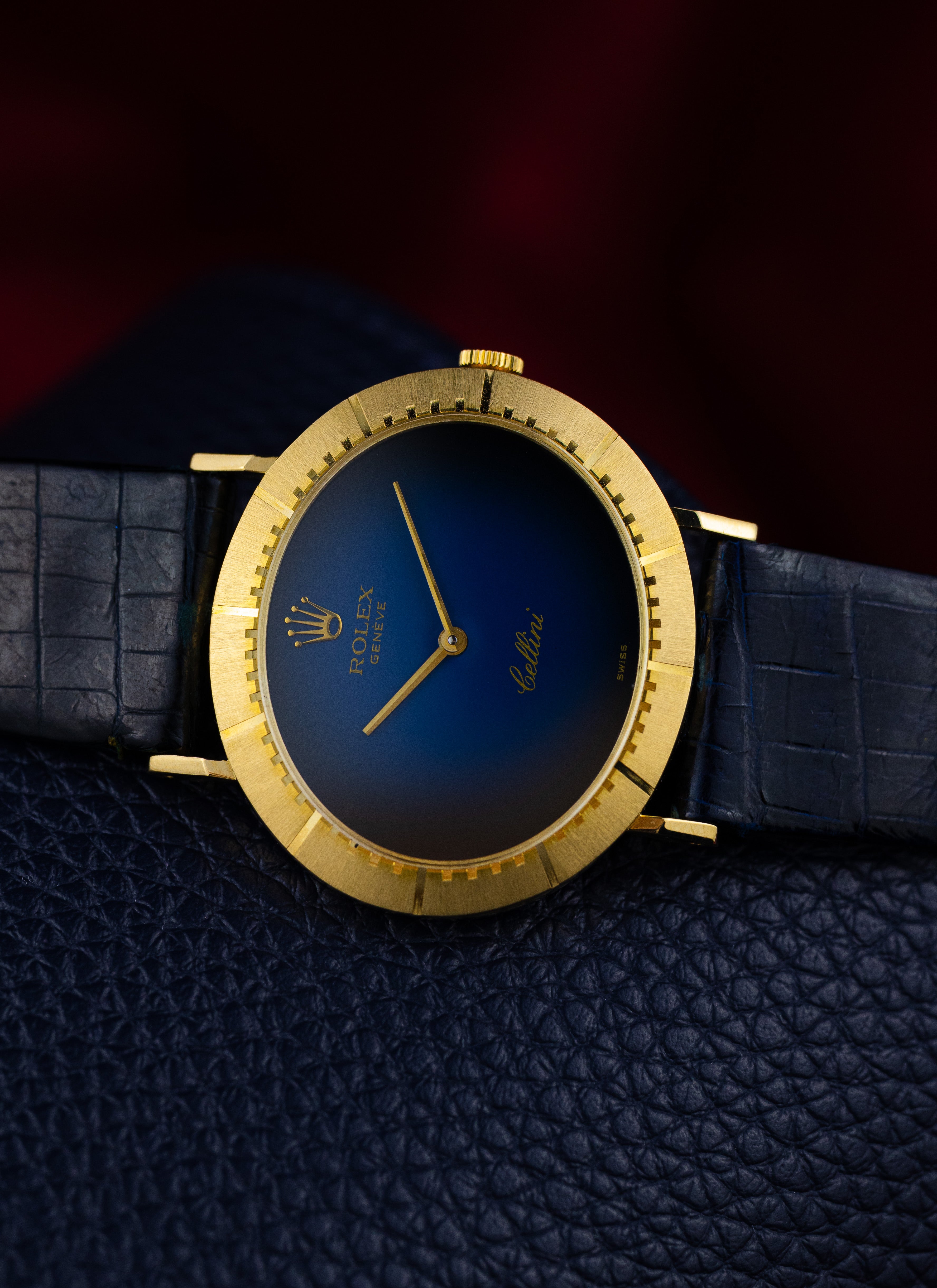 1974 18K Rolex Cellini Blue Vignette 4083