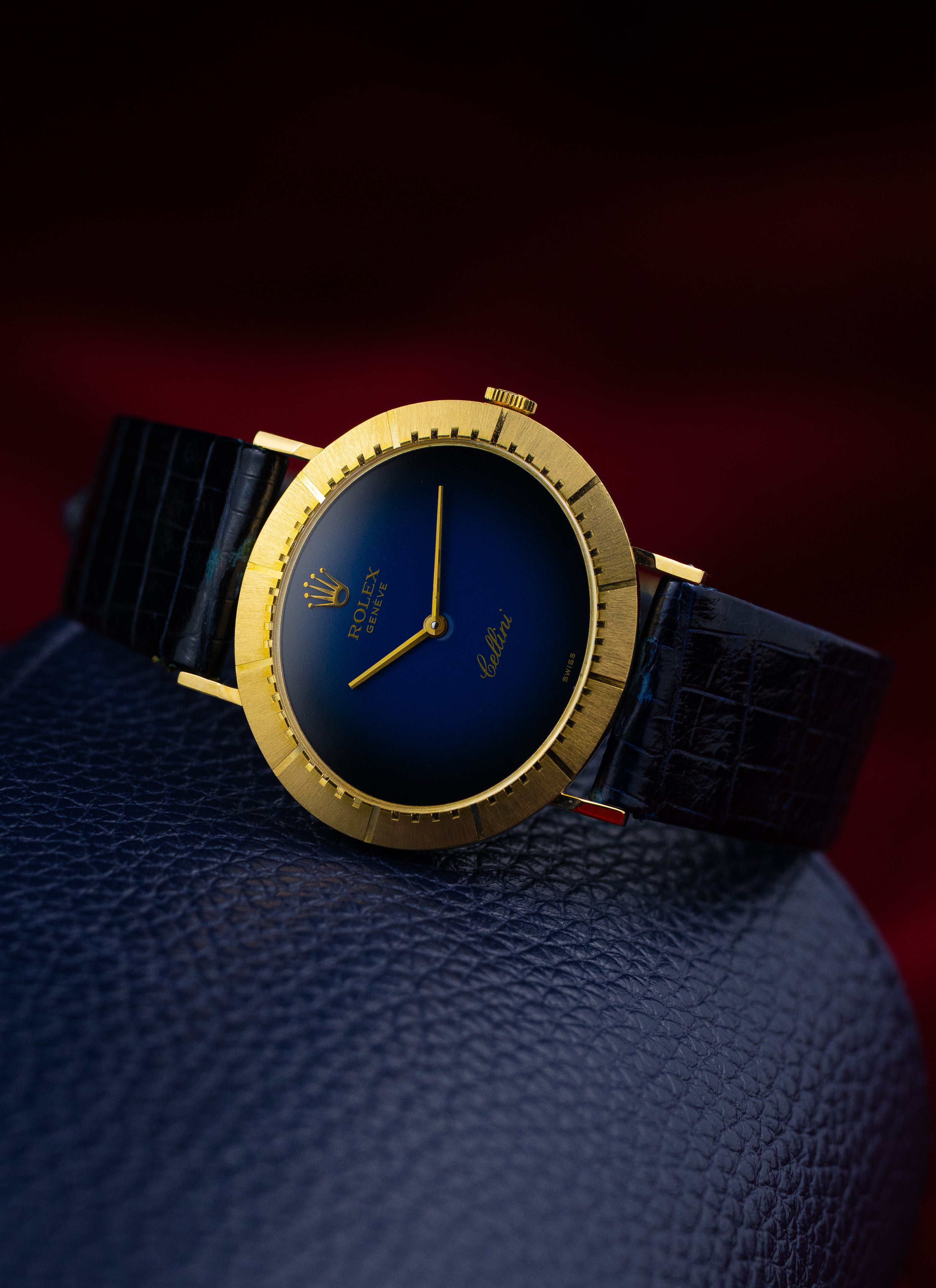 1974 18K Rolex Cellini Blue Vignette 4083