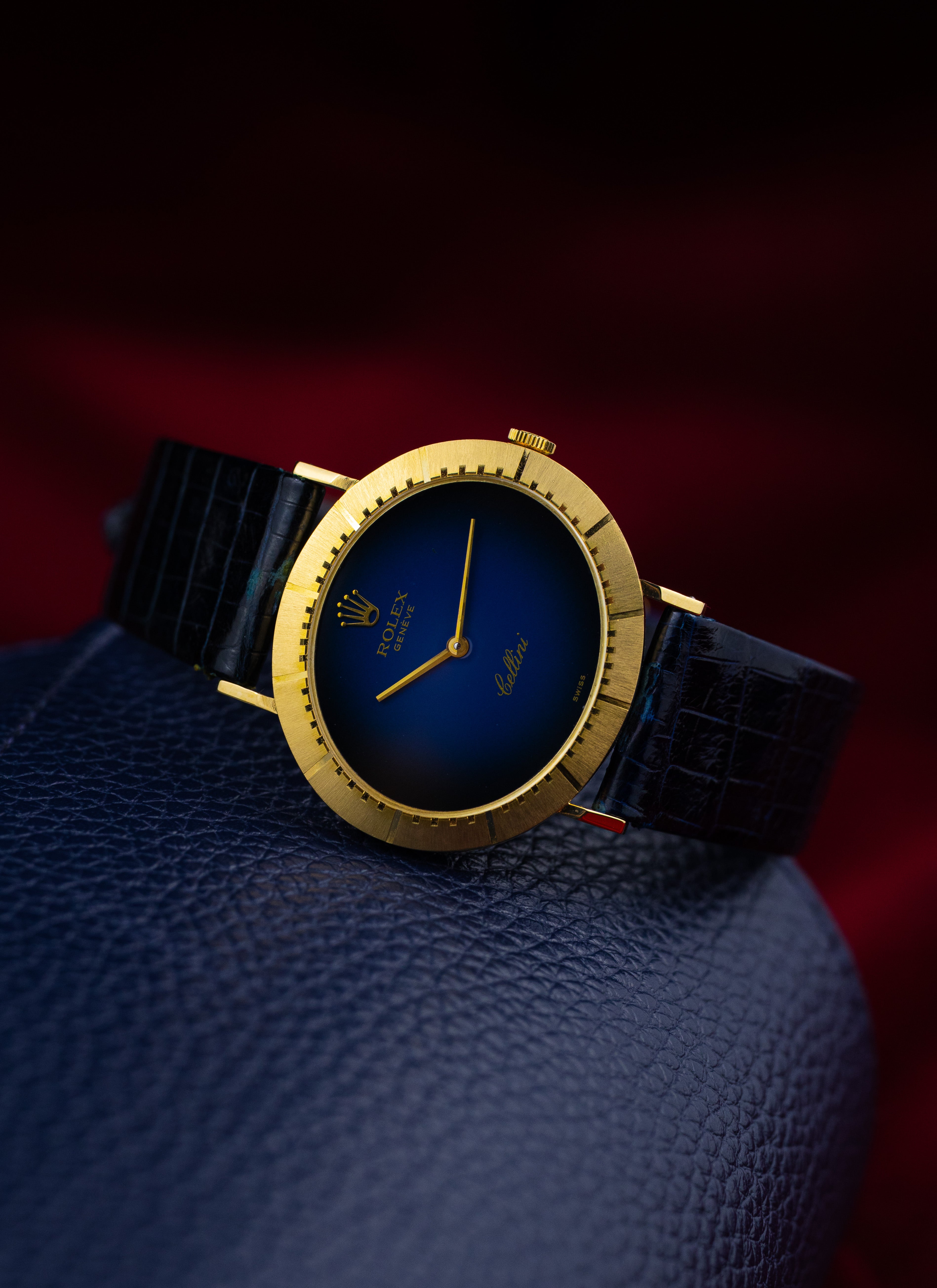 1974 18K Rolex Cellini Blue Vignette 4083