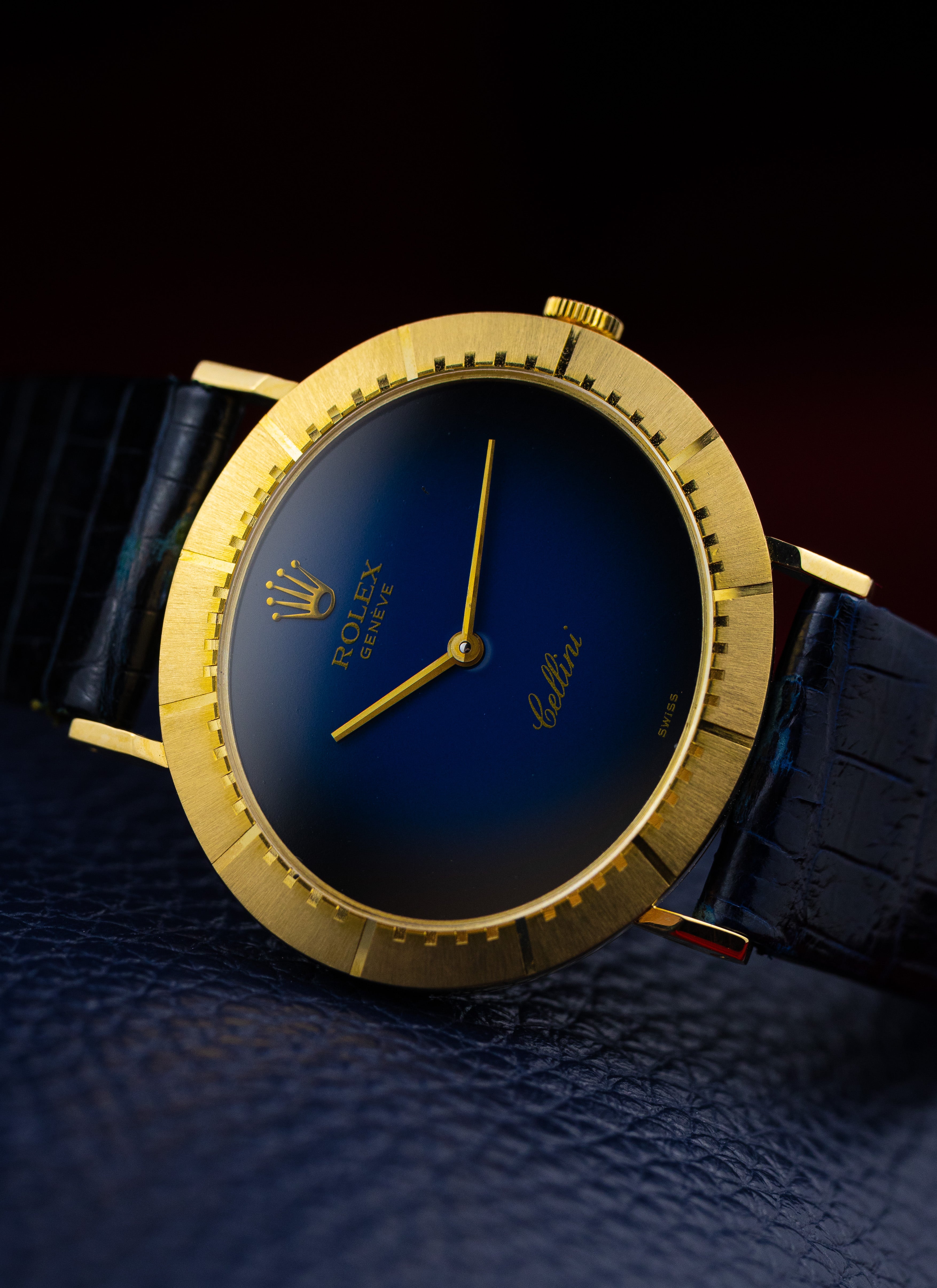 1974 18K Rolex Cellini Blue Vignette 4083