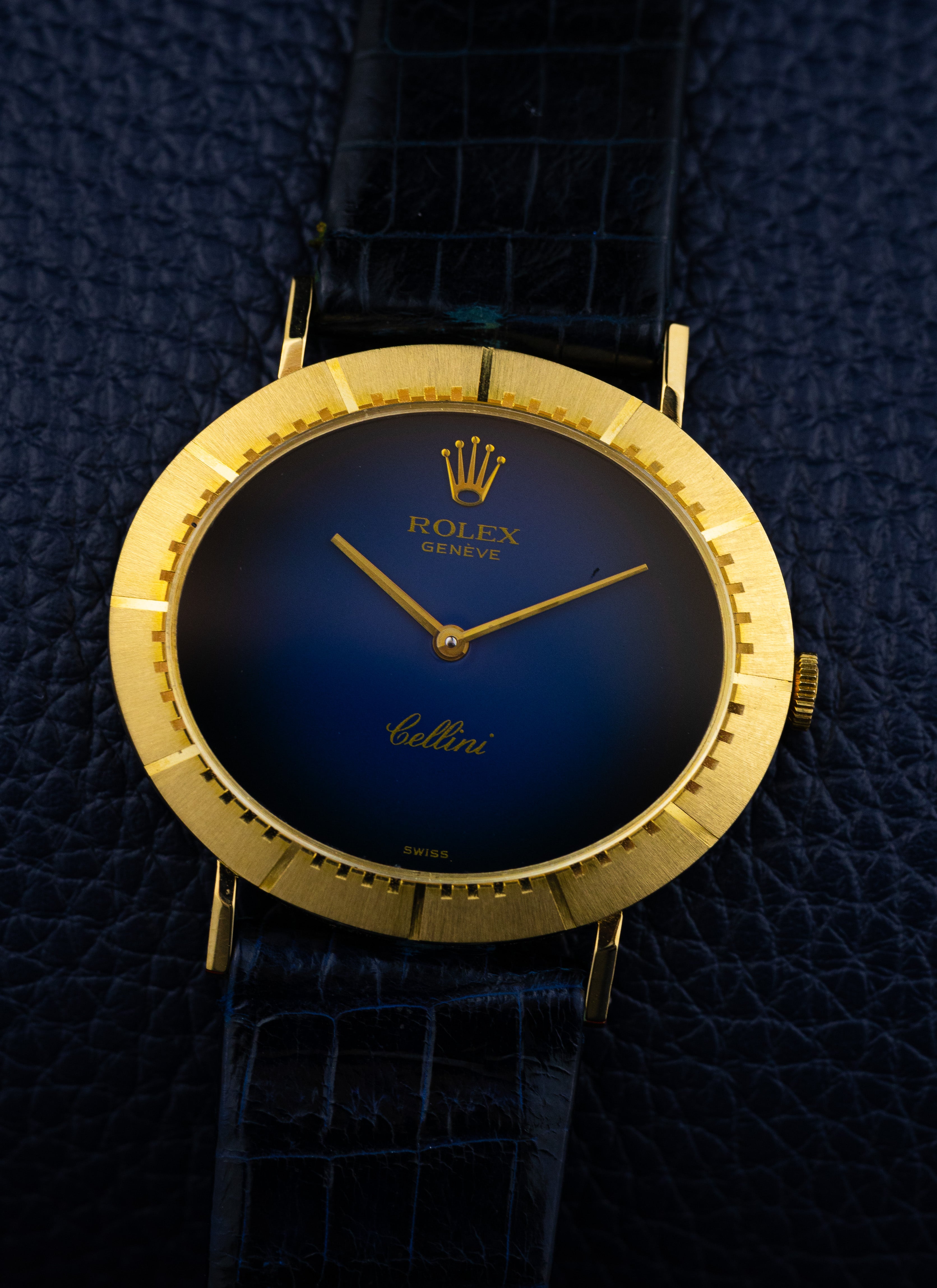 1974 18K Rolex Cellini Blue Vignette 4083