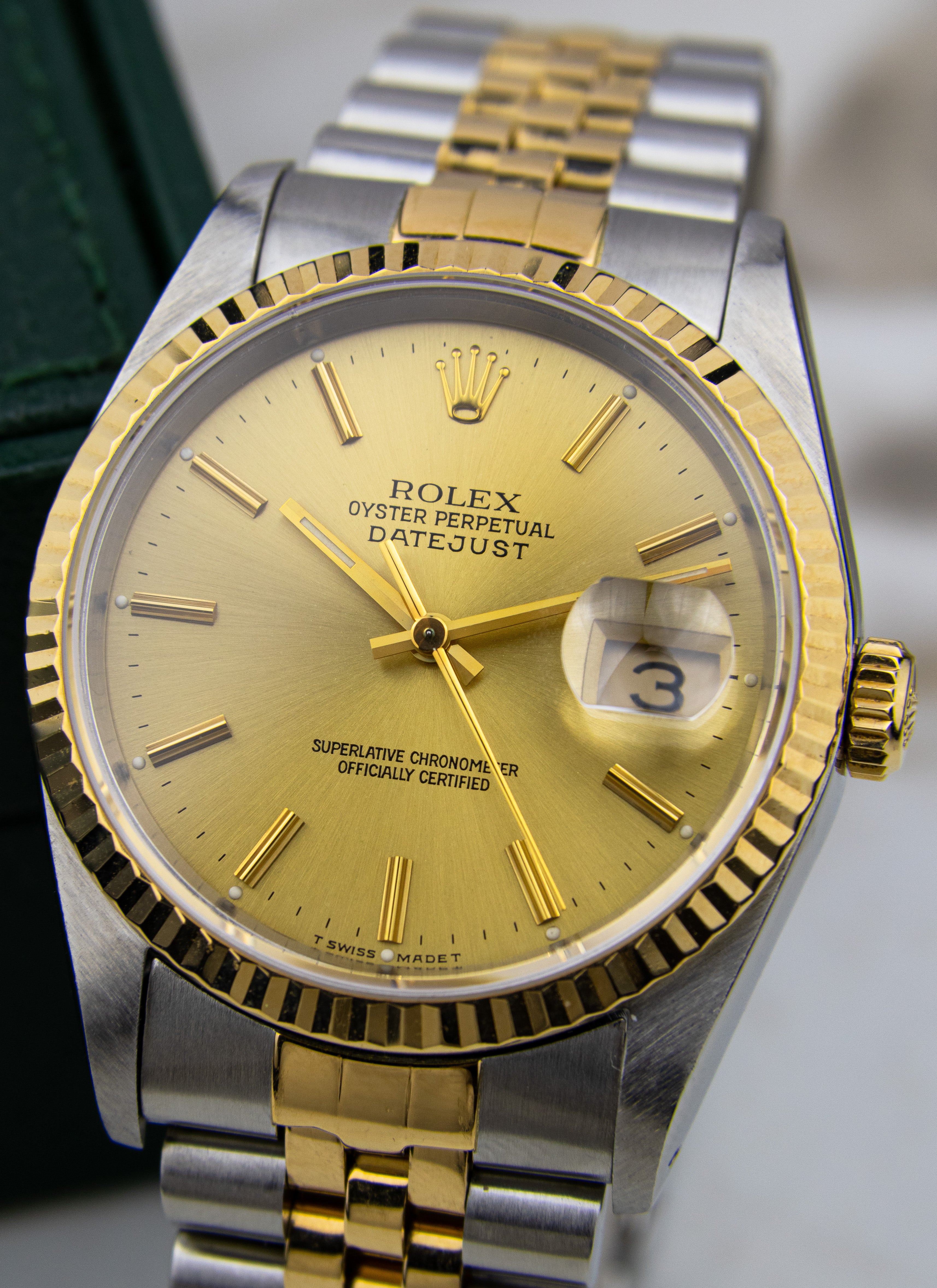 1991 Rolex Datejust 16233 Champagne Dial Full Set
