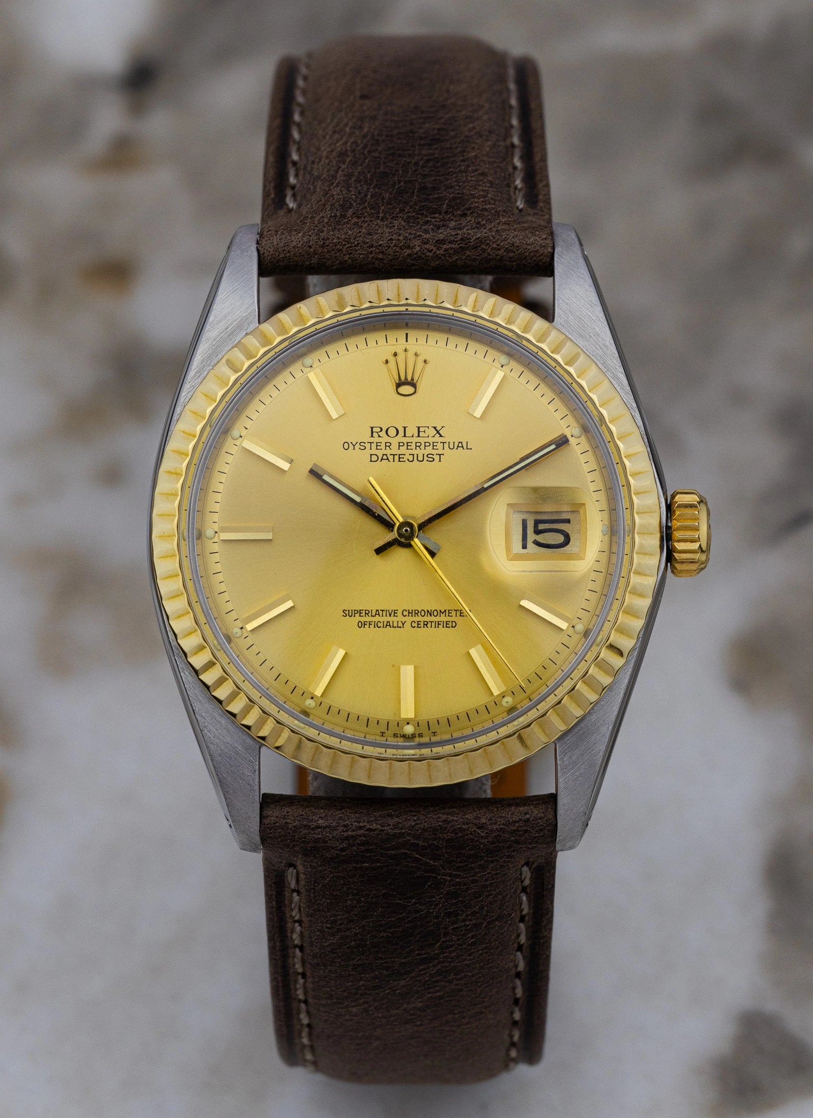 1976 Rolex Datejust 1601 Bicolor Champagne
