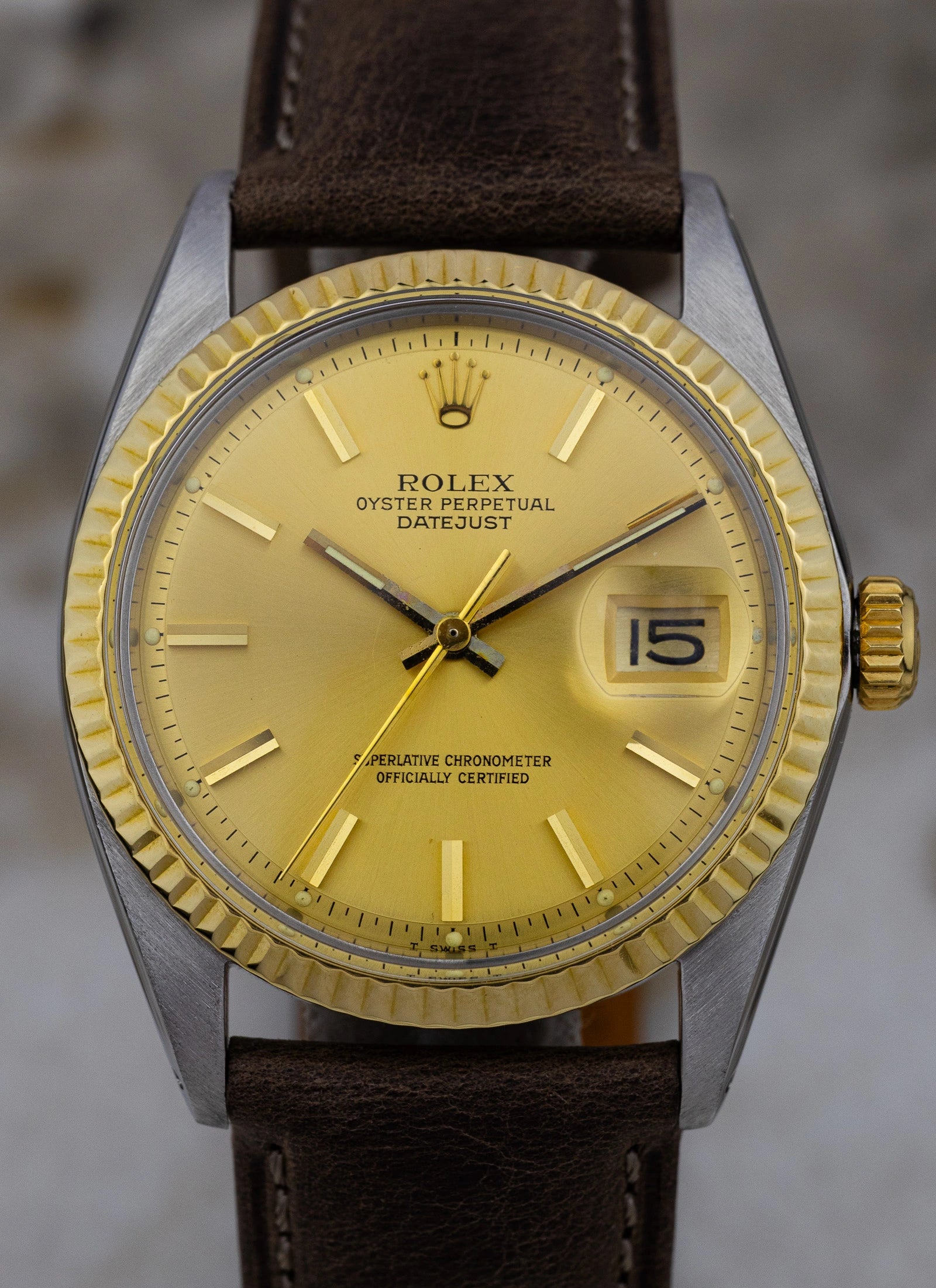 1976 Rolex Datejust 1601 Bicolor Champagne