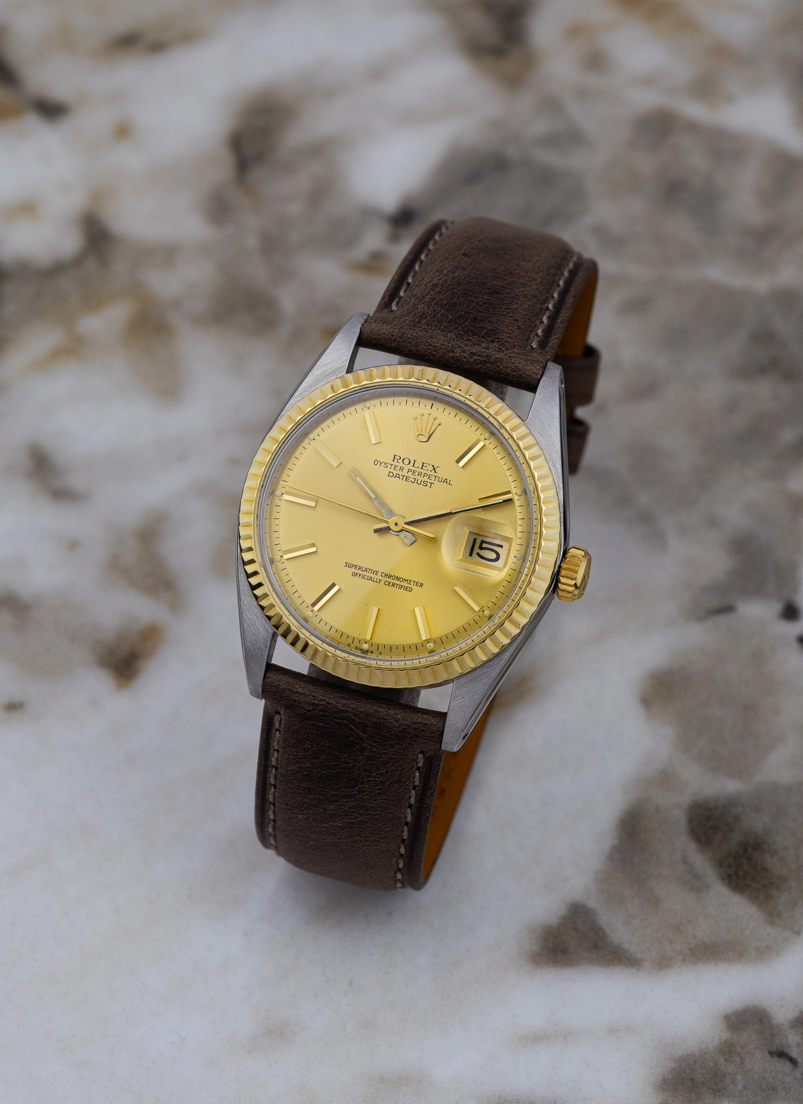 1976 Rolex Datejust 1601 Bicolor Champagne