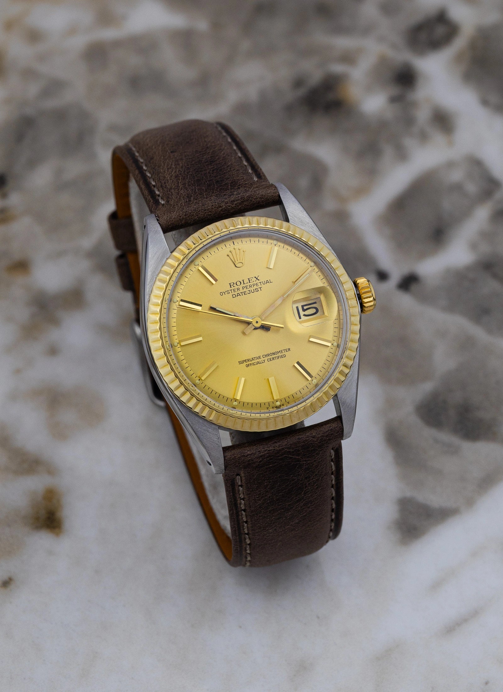 1976 Rolex Datejust 1601 Bicolor Champagne