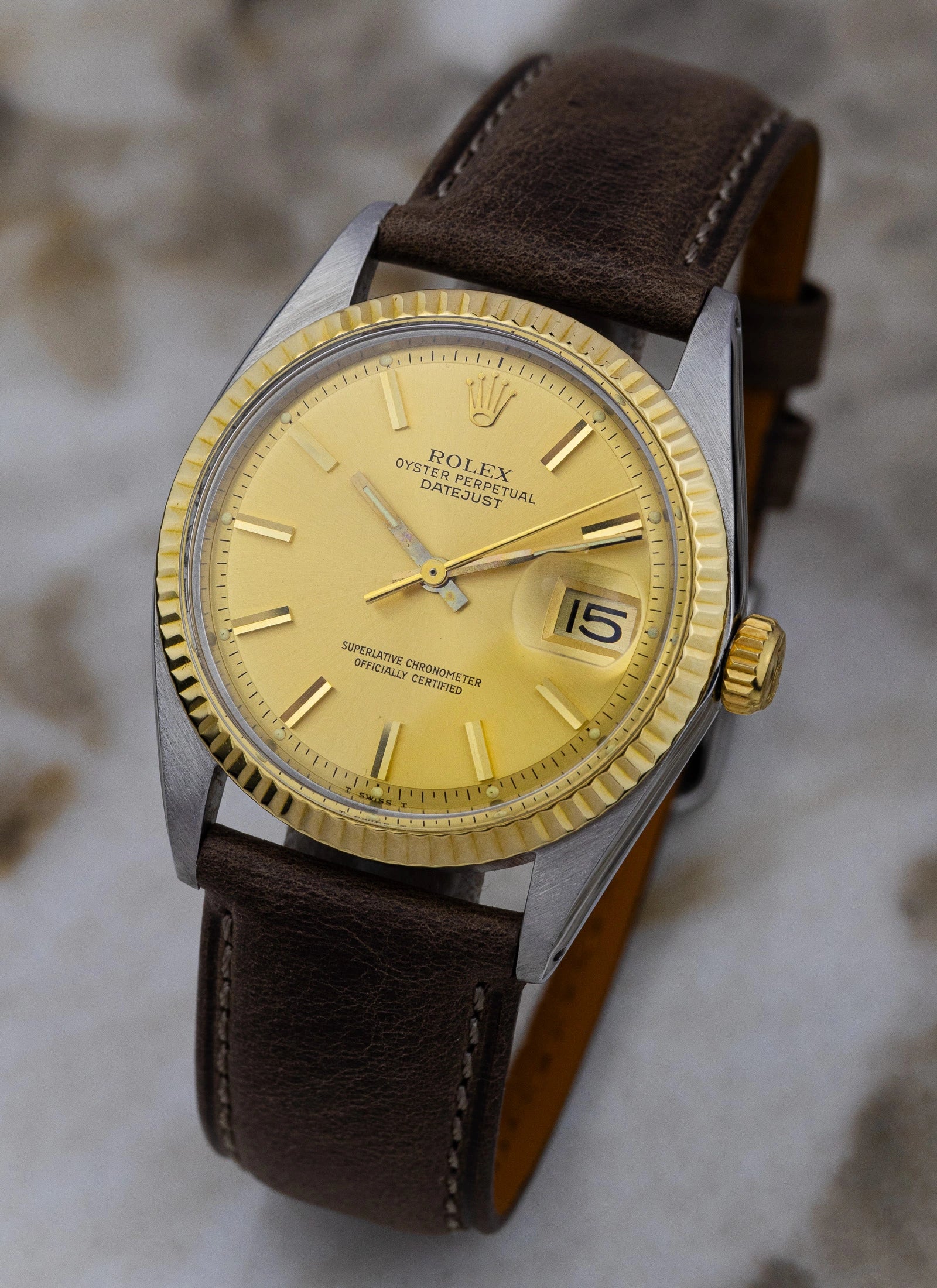 1976 Rolex Datejust 1601 Bicolor Champagne