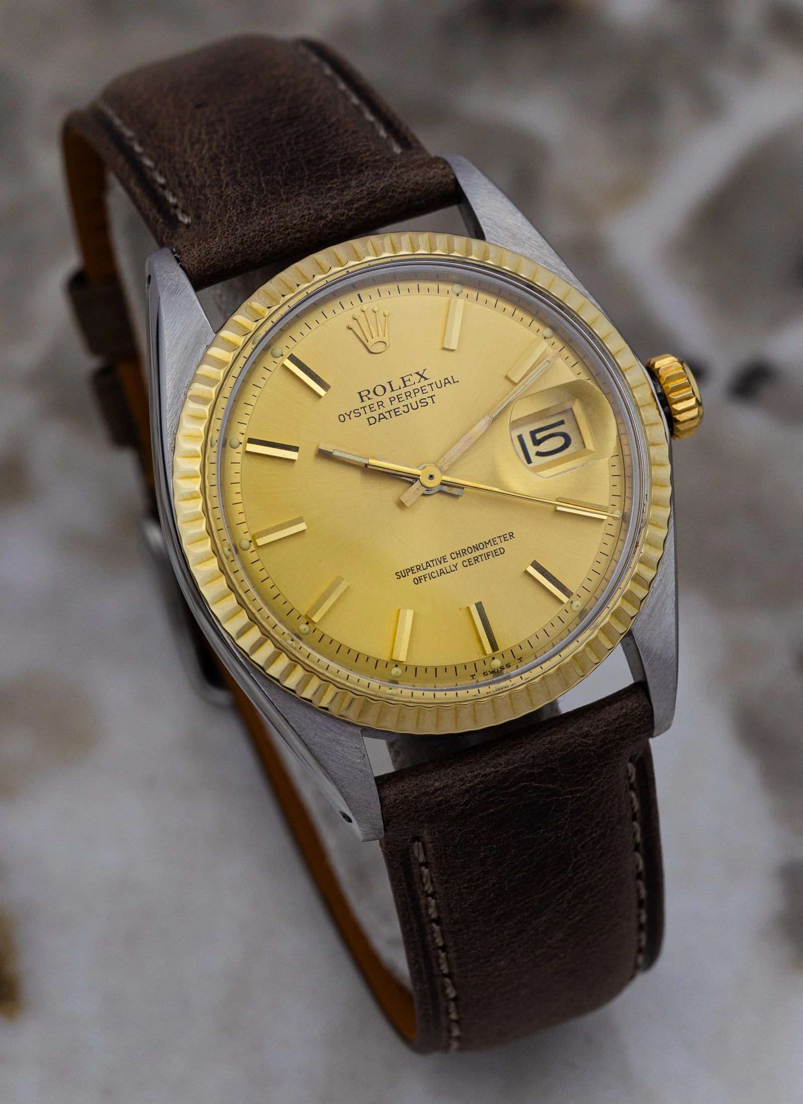 1976 Rolex Datejust 1601 Bicolor Champagne
