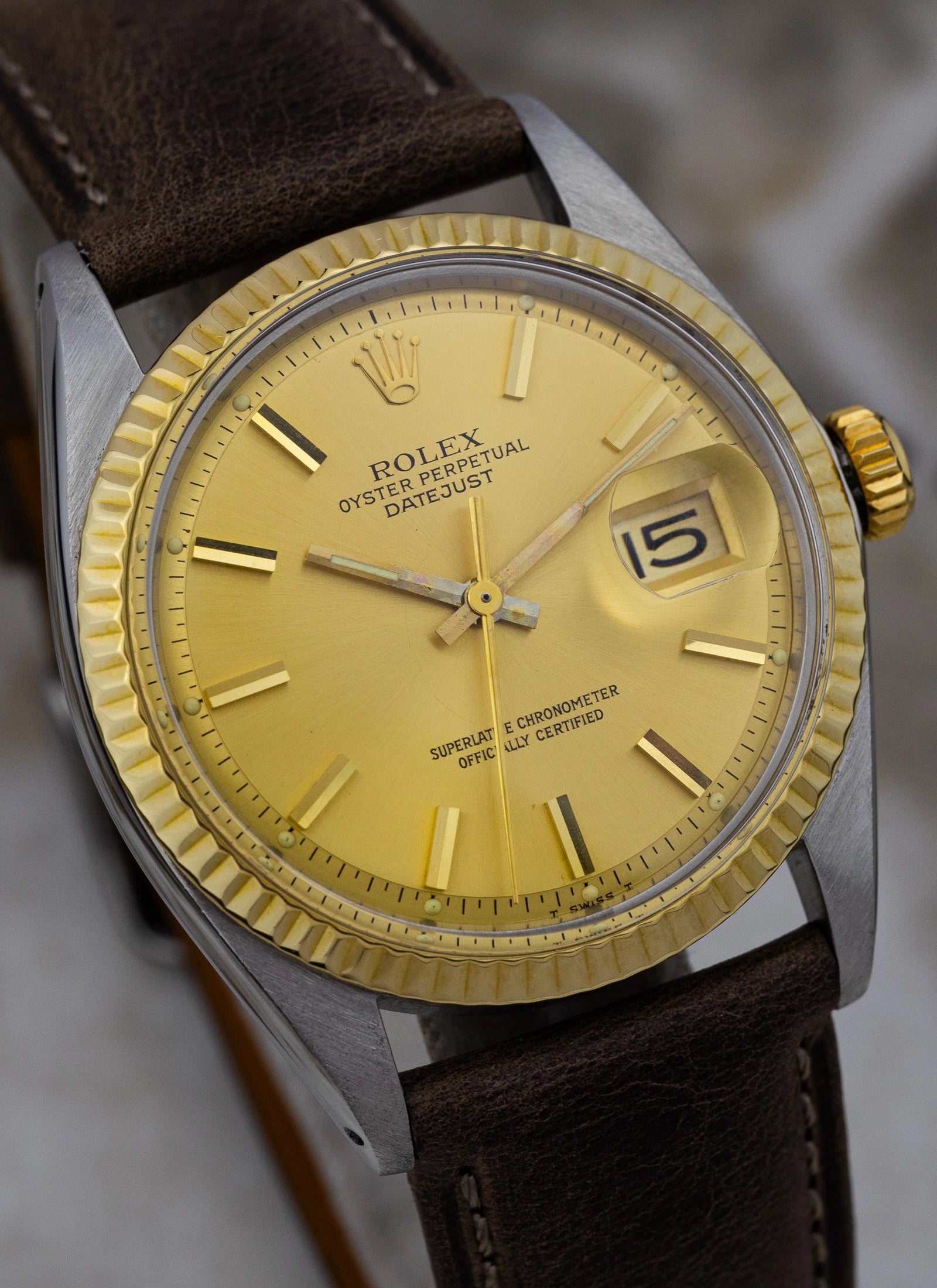 1976 Rolex Datejust 1601 Bicolor Champagne