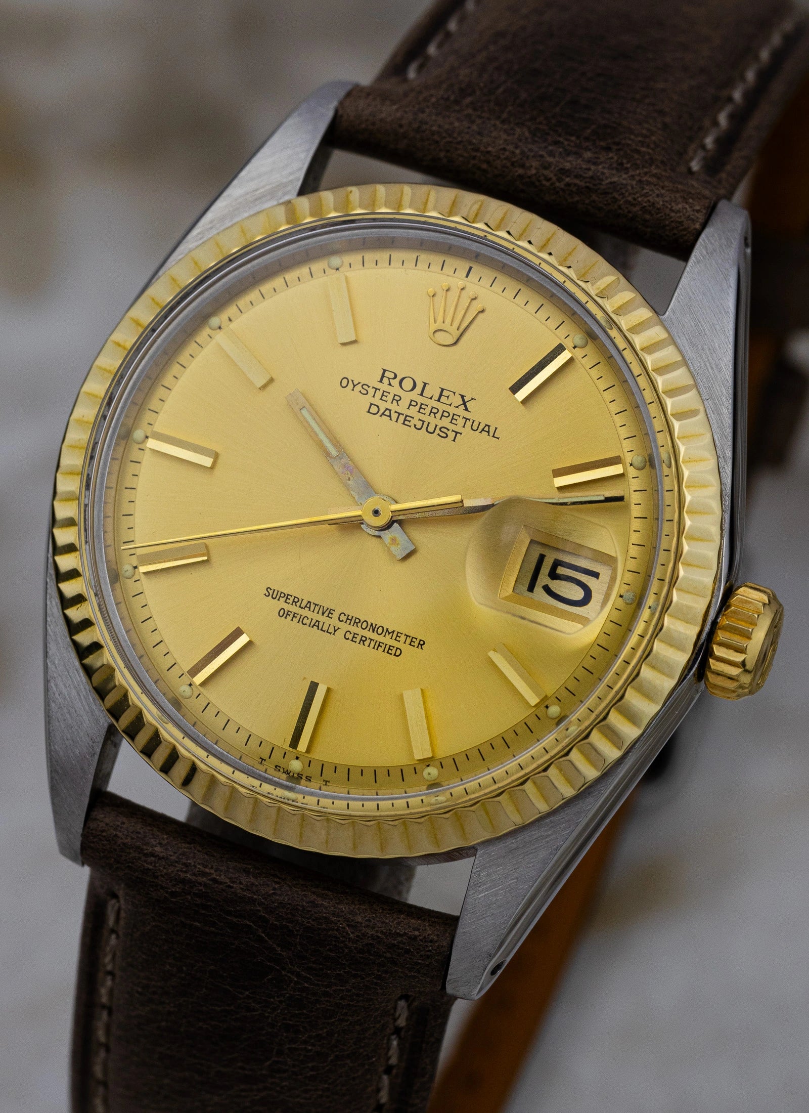 1976 Rolex Datejust 1601 Bicolor Champagne