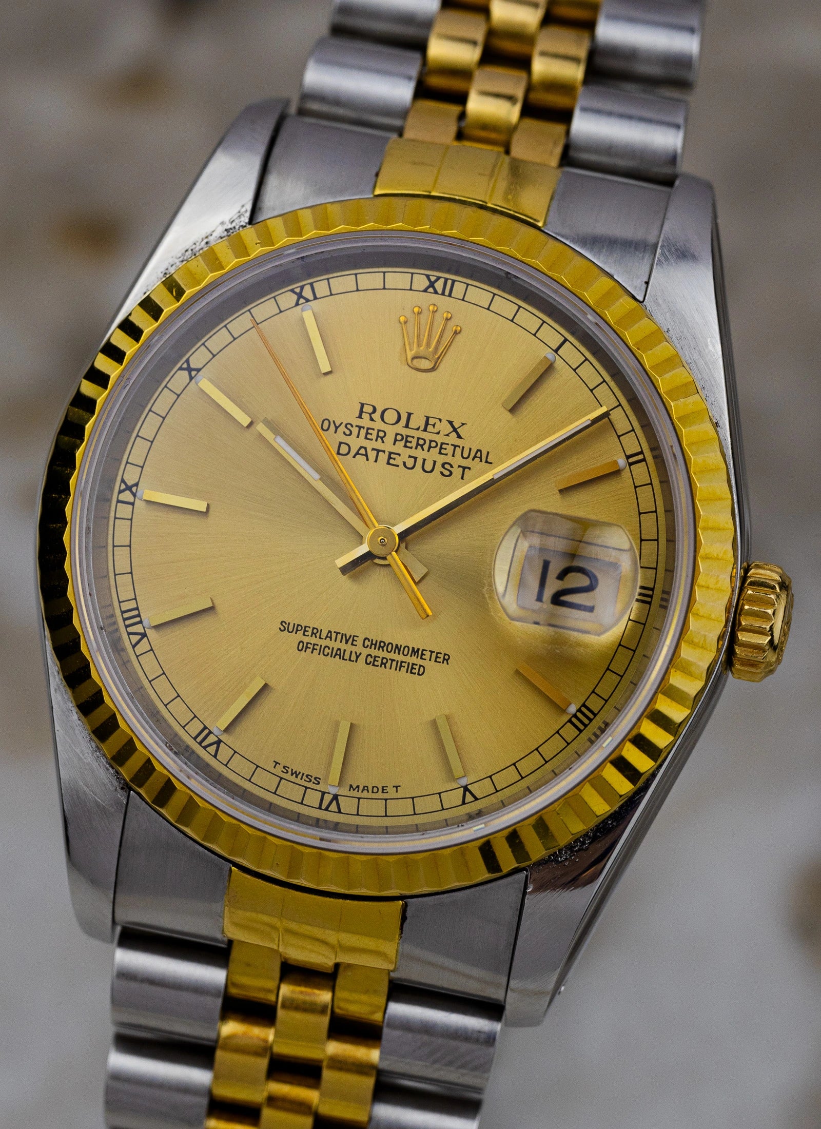 1991 Rolex Datejust 36 Champange Dial Ref. 16233