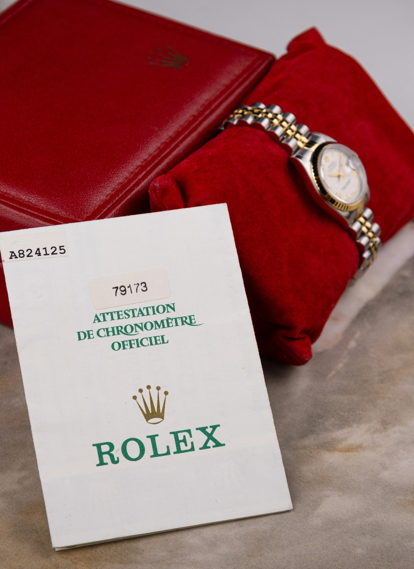 1999 Lady Rolex Datejust 79173 Pyramid Dial Full Set