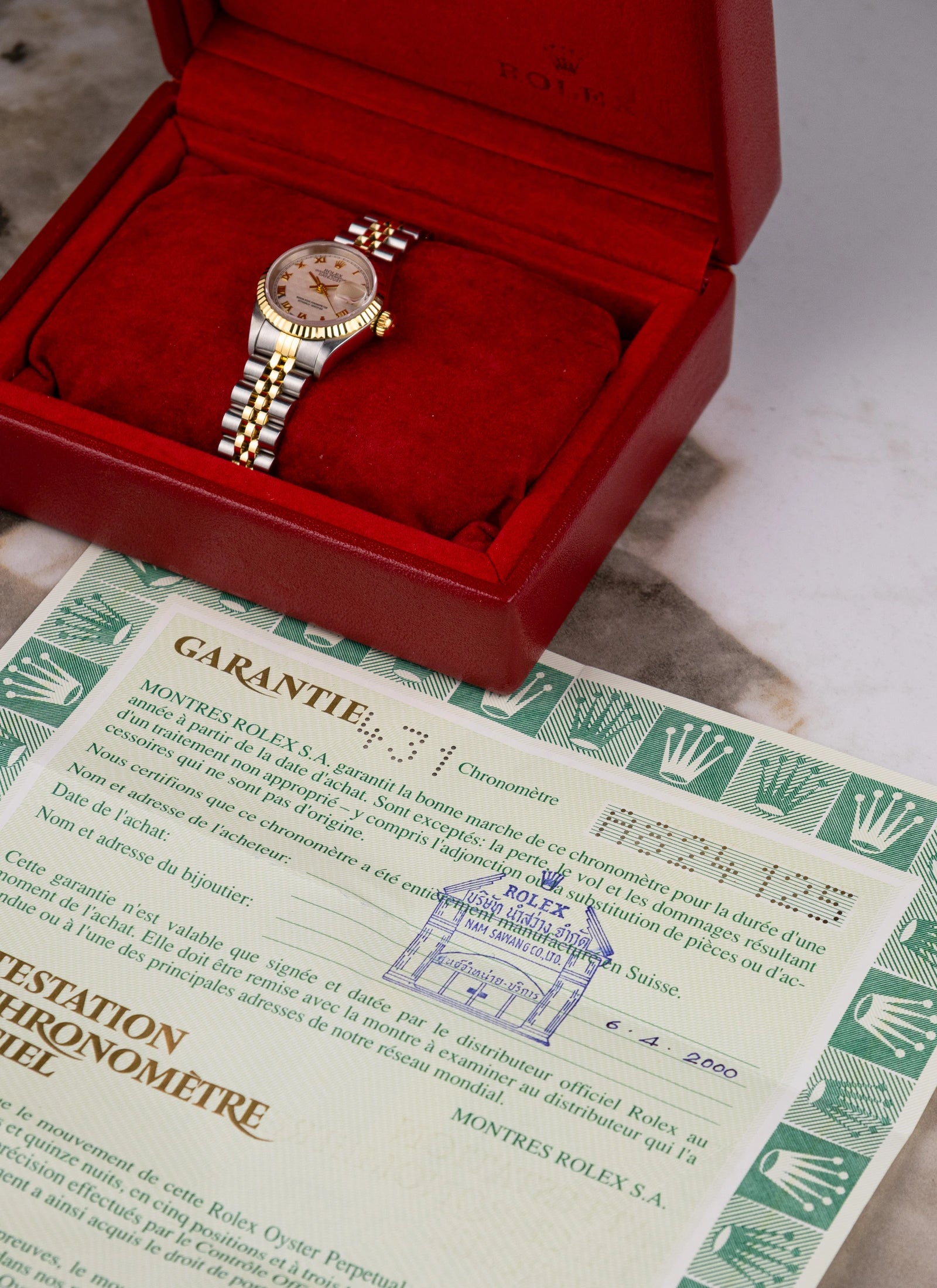 1999 Lady Rolex Datejust 79173 Pyramid Dial Full Set