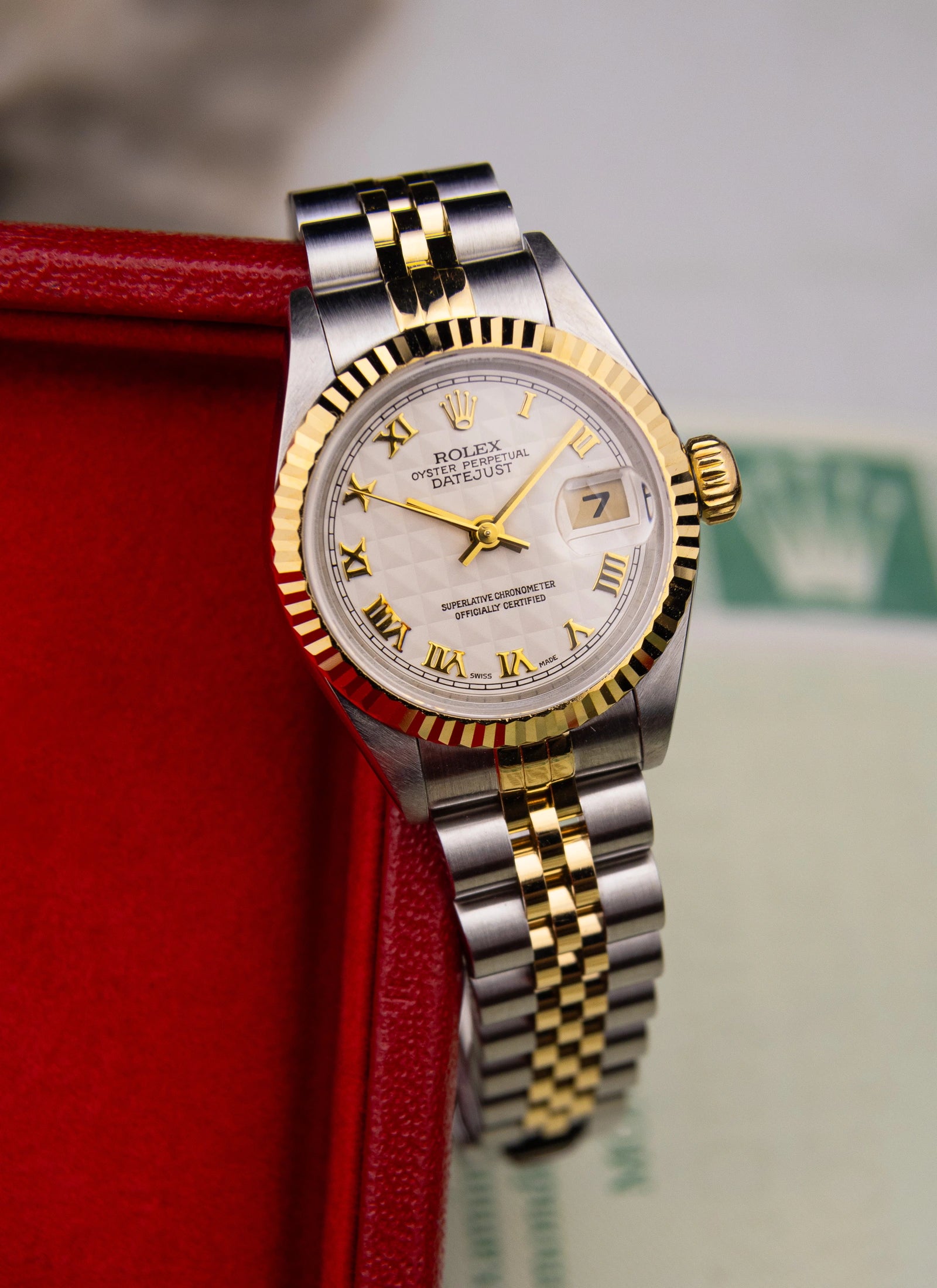 1999 Lady Rolex Datejust 79173 Pyramid Dial Full Set
