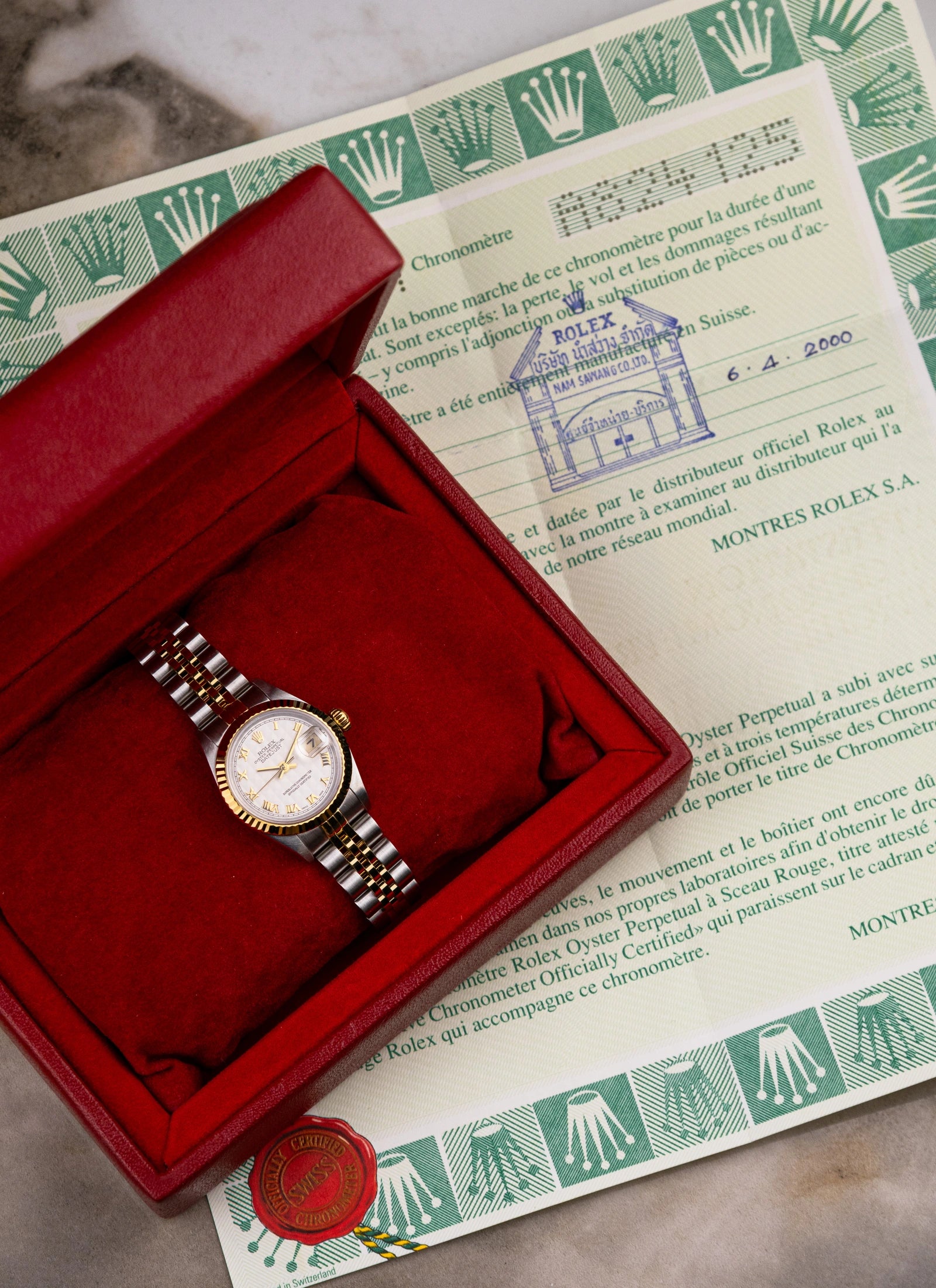 1999 Lady Rolex Datejust 79173 Pyramid Dial Full Set