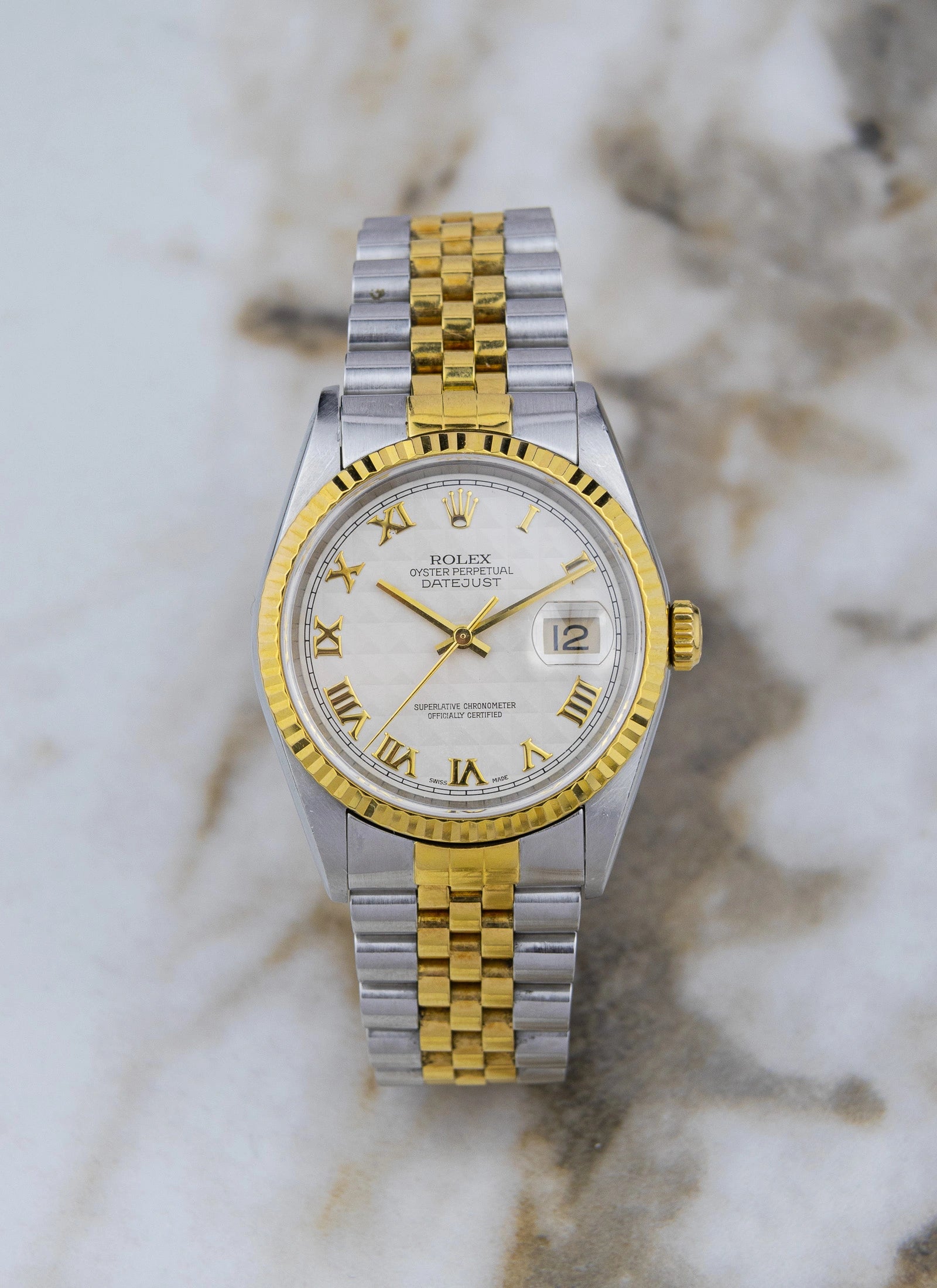 1999 Rolex Datejust 16233 Pyramid Dial Papers