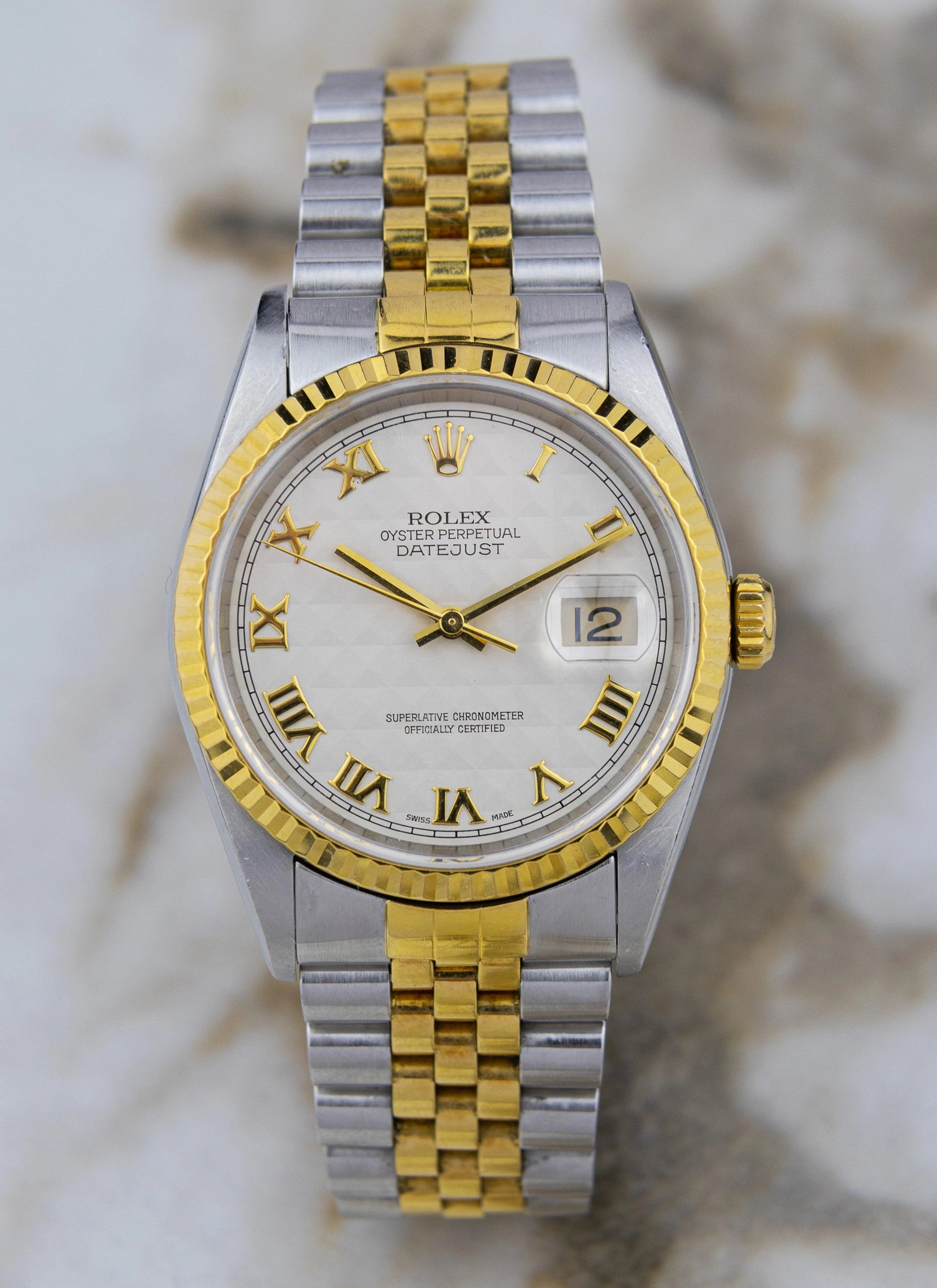 1999 Rolex Datejust 16233 Pyramid Dial Papers