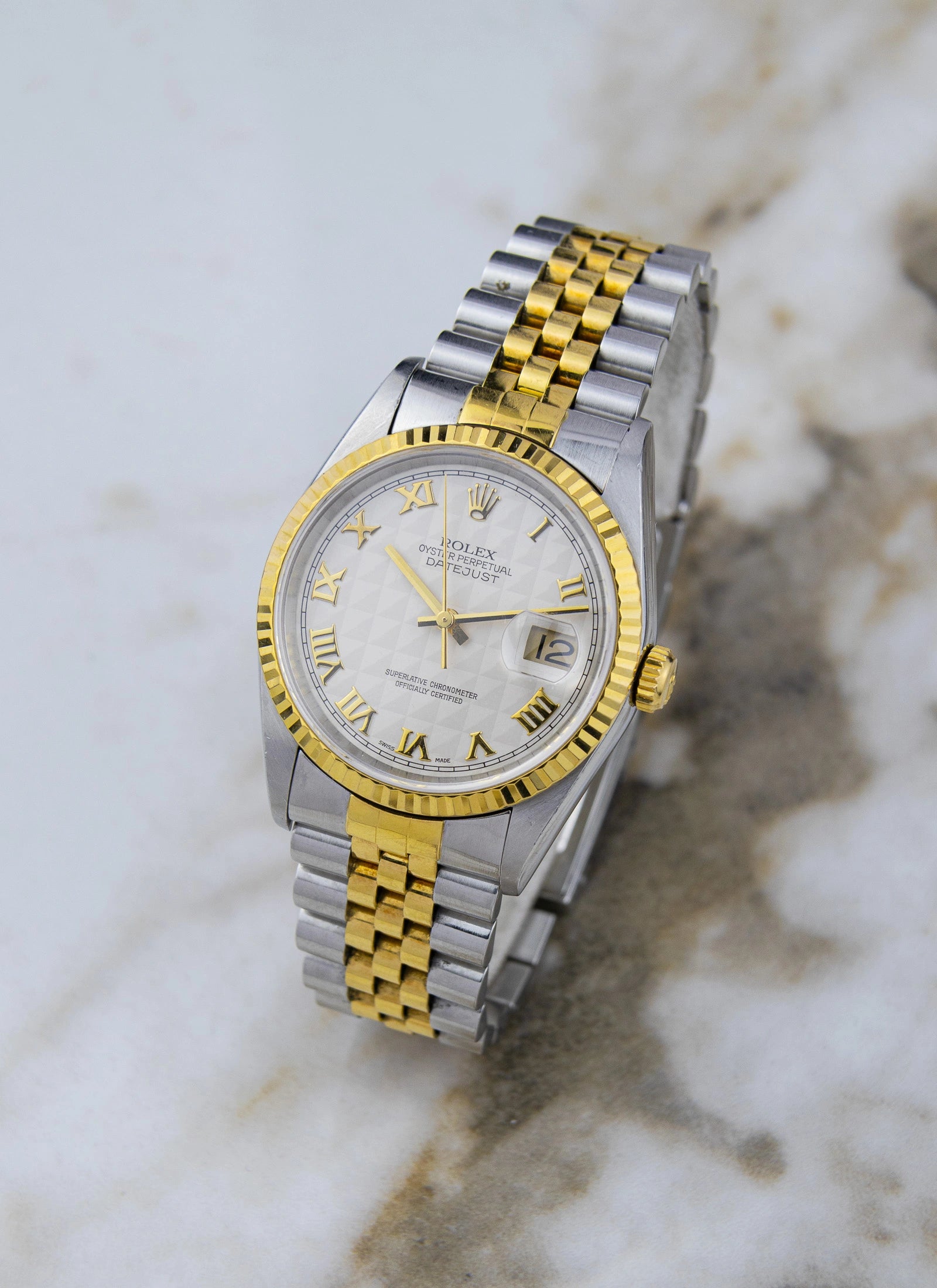 1999 Rolex Datejust 16233 Pyramid Dial Papers