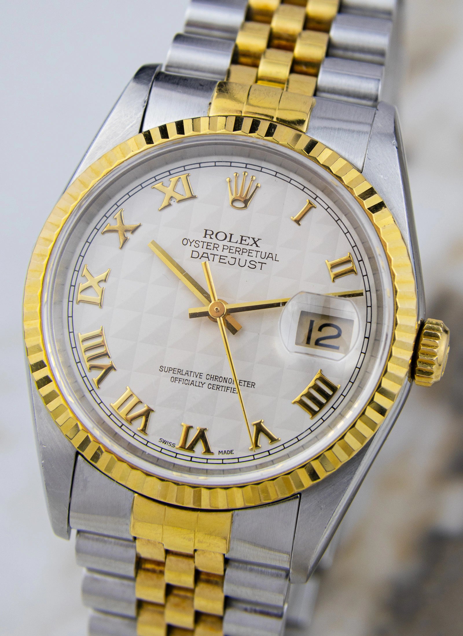 1999 Rolex Datejust 16233 Pyramid Dial Papers