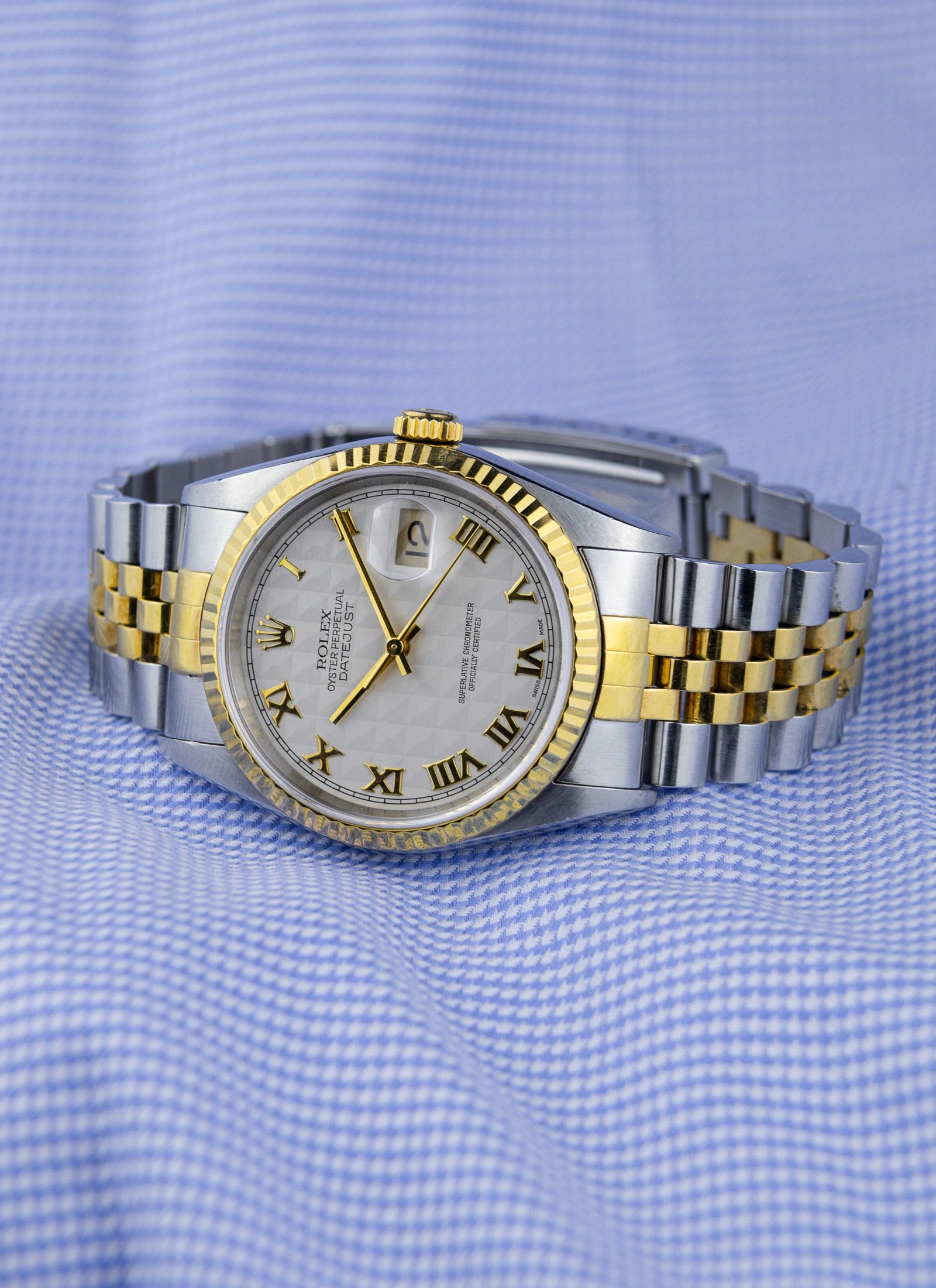 1999 Rolex Datejust 16233 Pyramid Dial Papers