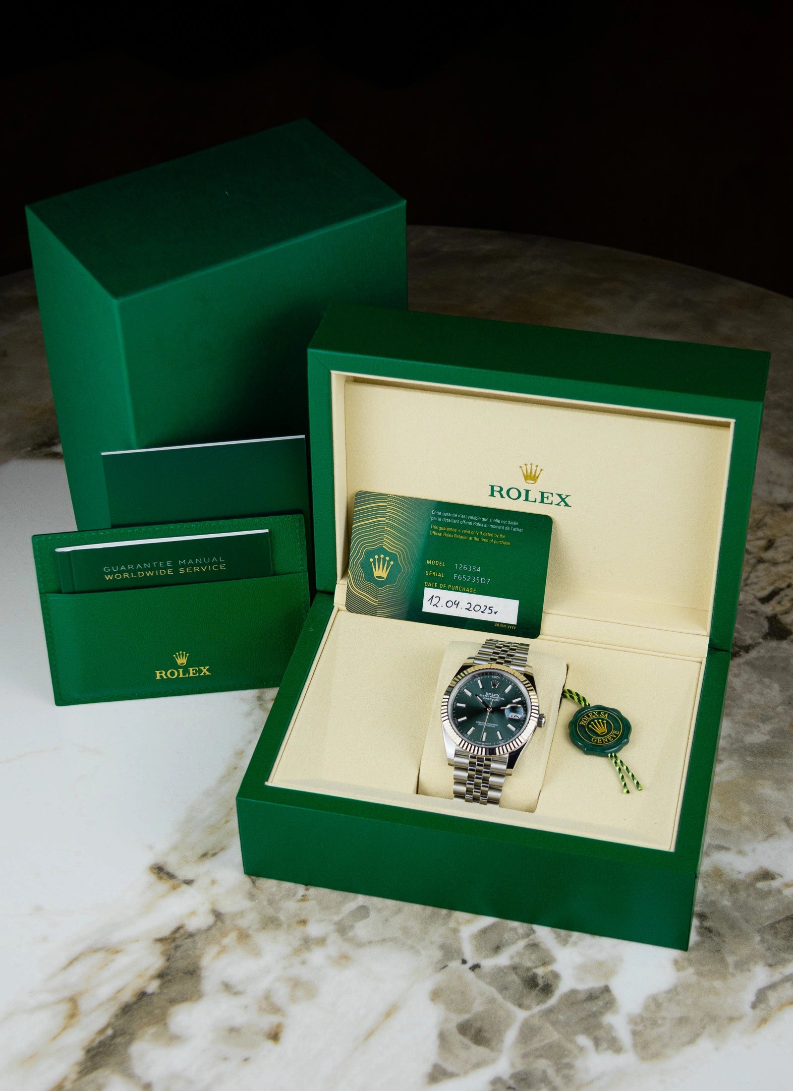 2025 Rolex Datejust 41 126334 Mint Green Full Set Kruk
