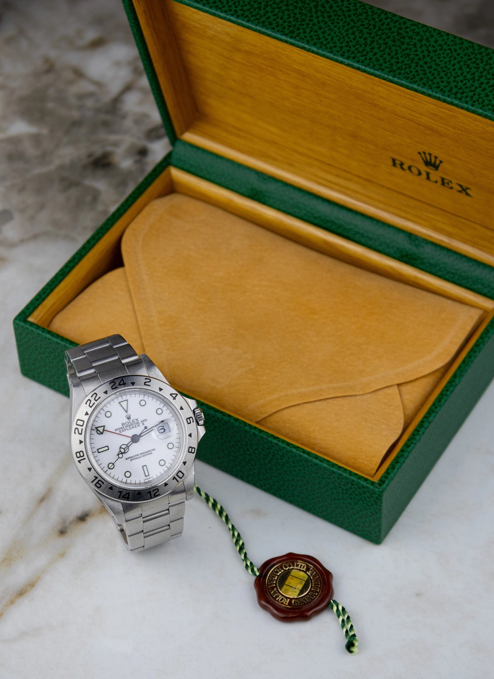 1998 Rolex Explorer II 16570 "Polar" Full Set