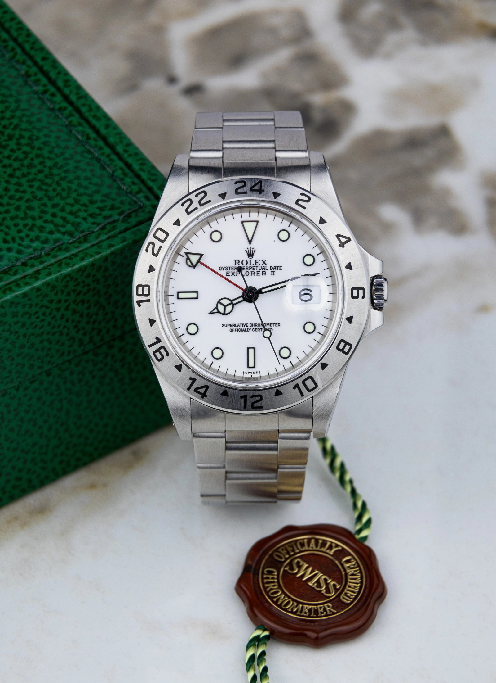 1998 Rolex Explorer II 16570 "Polar" Full Set