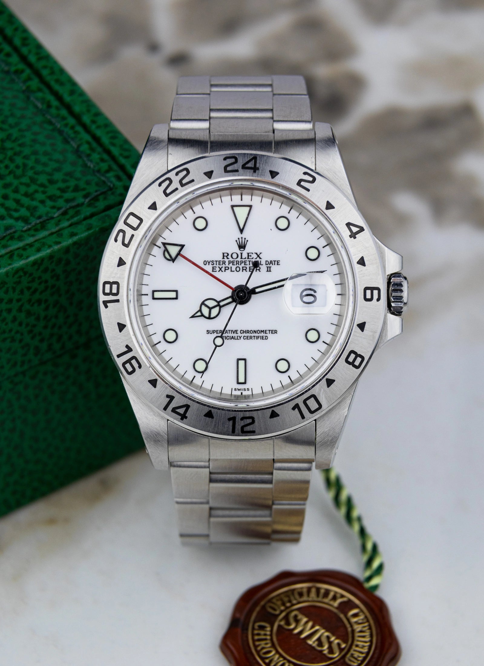 1998 Rolex Explorer II 16570 "Polar" Full Set