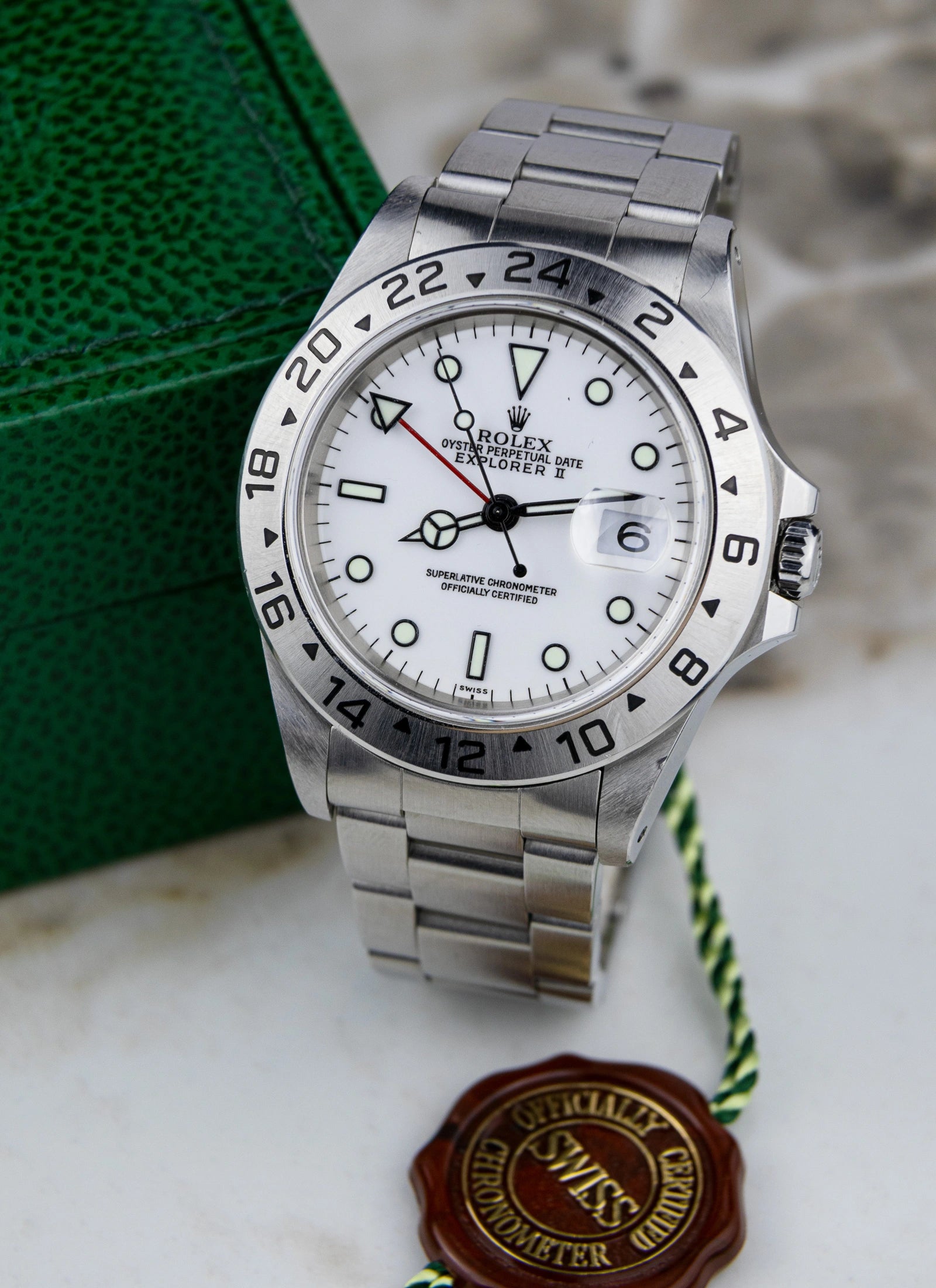 1998 Rolex Explorer II 16570 "Polar" Full Set