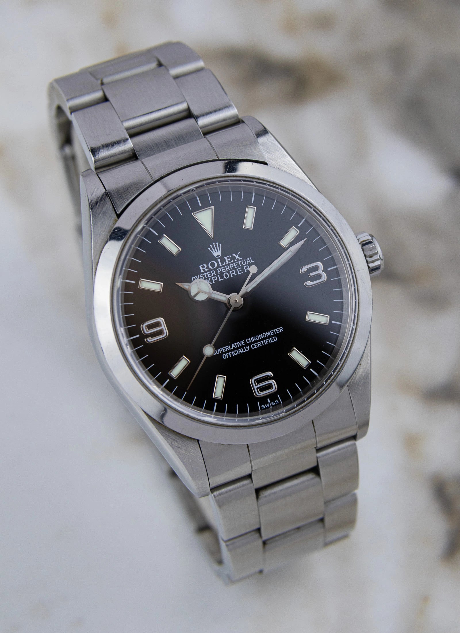 1999 Rolex Explorer 14270 "Swiss Only" Dial Full Set