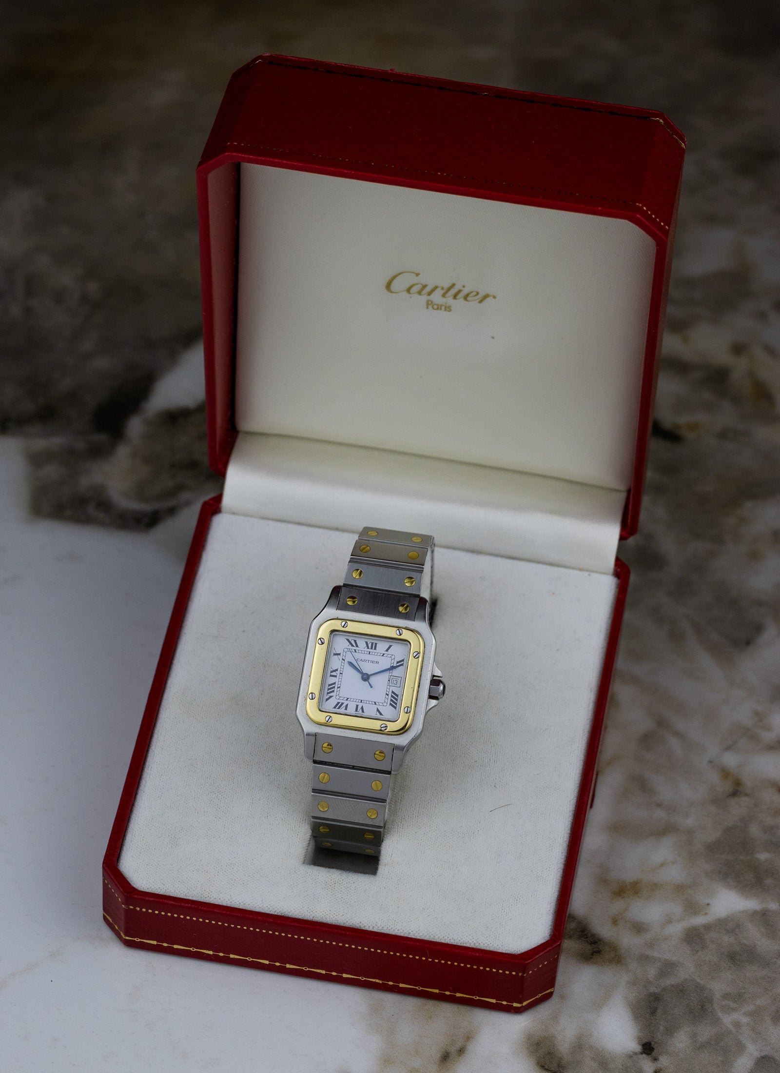 1990s Cartier Santos Caree Automatique Box