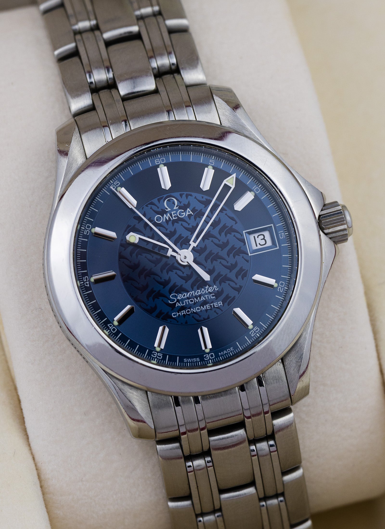 1999 Omega Seamaster 120m Jacques Mayol 2500.80 Full Set