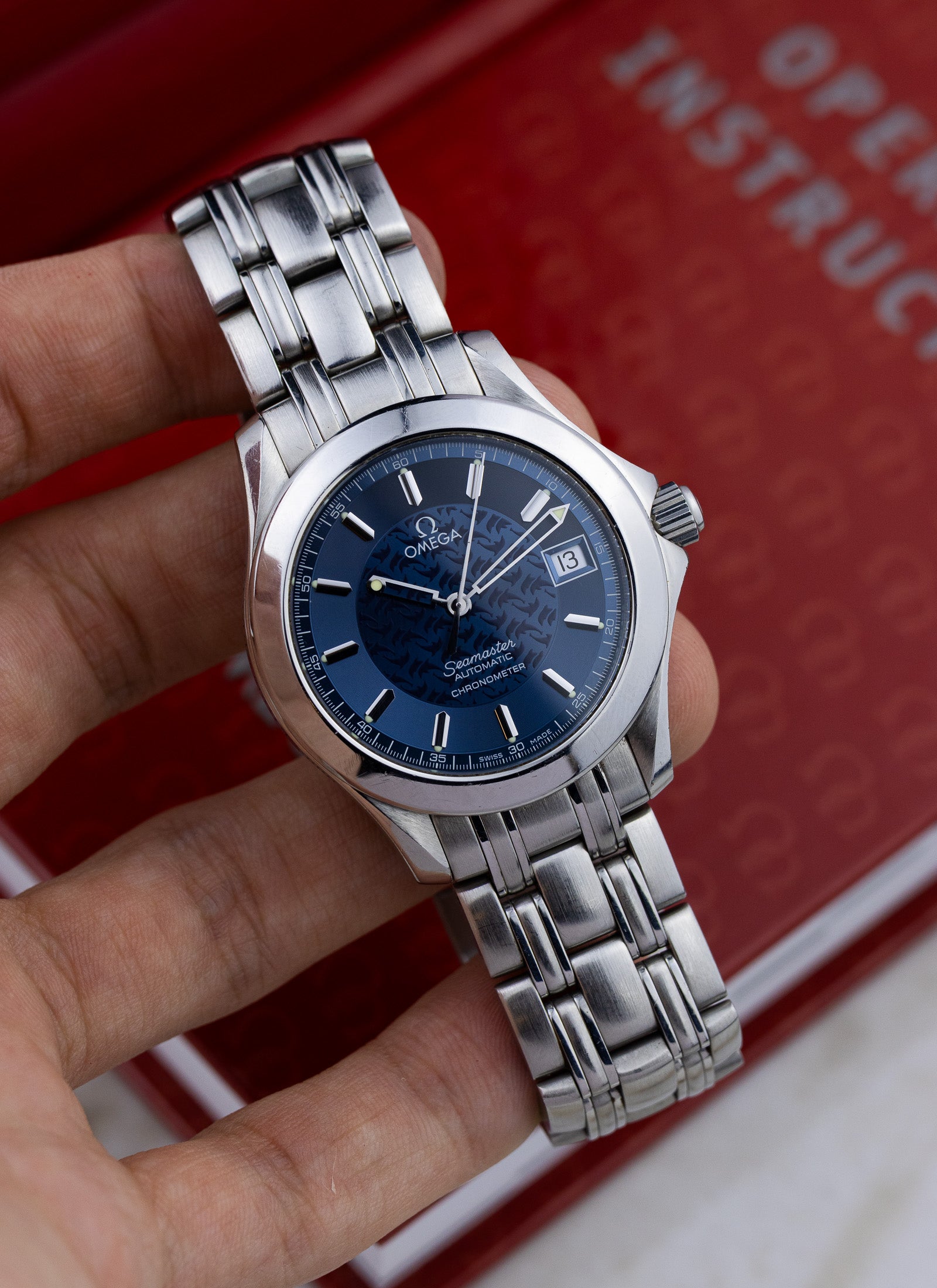 1999 Omega Seamaster 120m Jacques Mayol 2500.80 Full Set