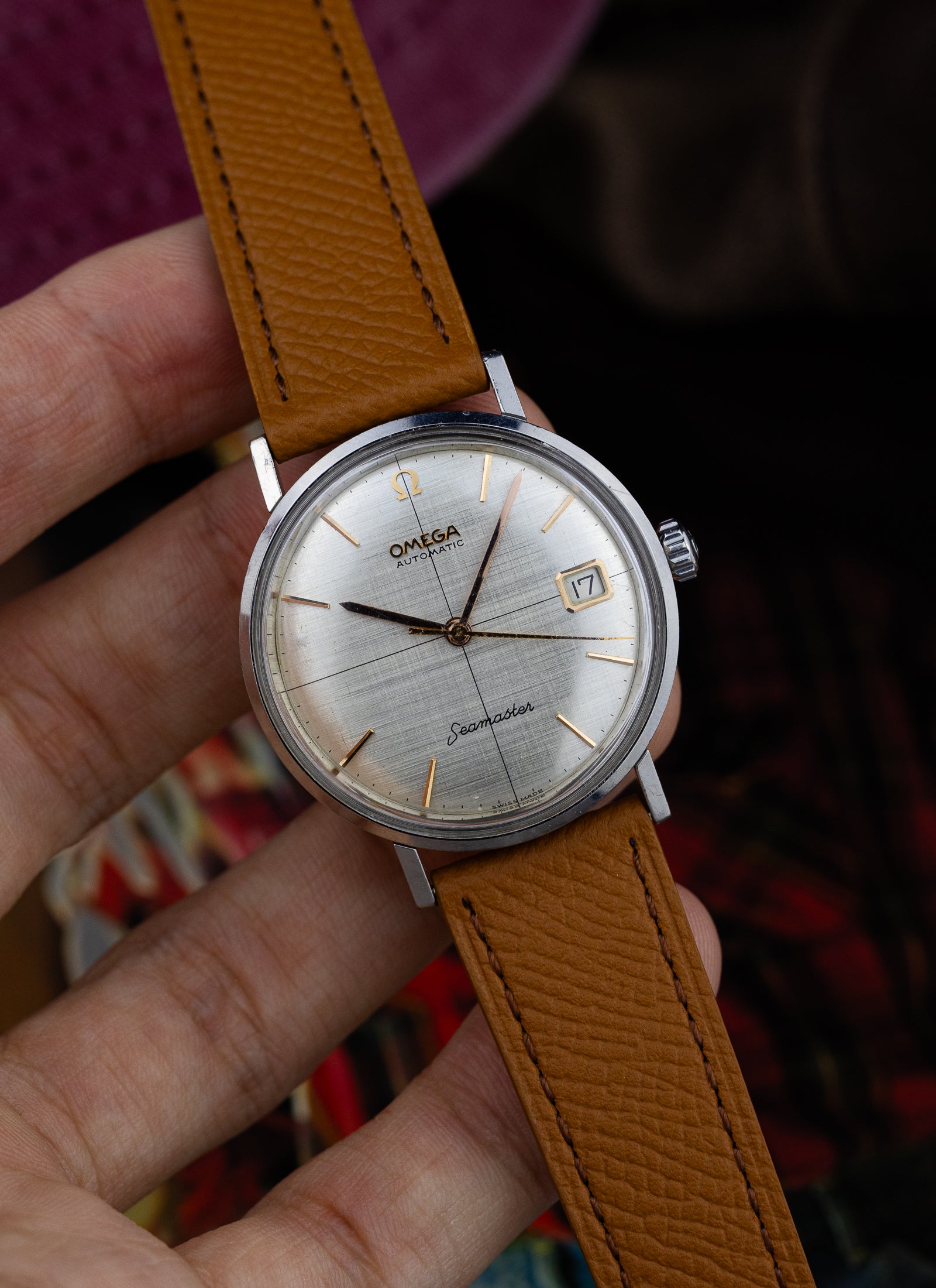 1963 Omega Seamaster Crosshair Linen Dial 14730 1 SC cal. 562 Serviced