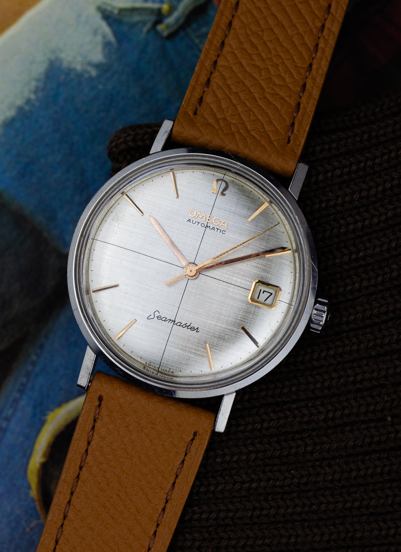 1963 Omega Seamaster Crosshair Linen Dial 14730 1 SC cal. 562 Serviced