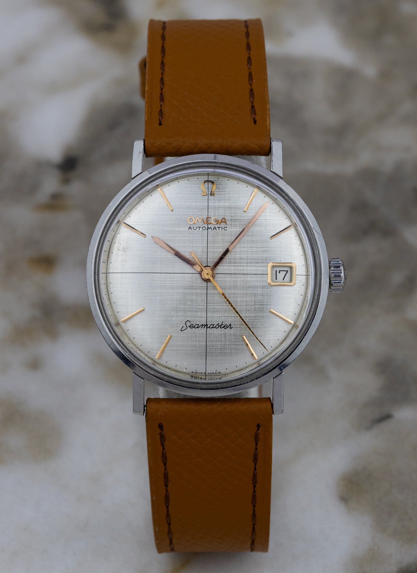 1963 Omega Seamaster Crosshair Linen Dial 14730 1 SC cal. 562 Serviced