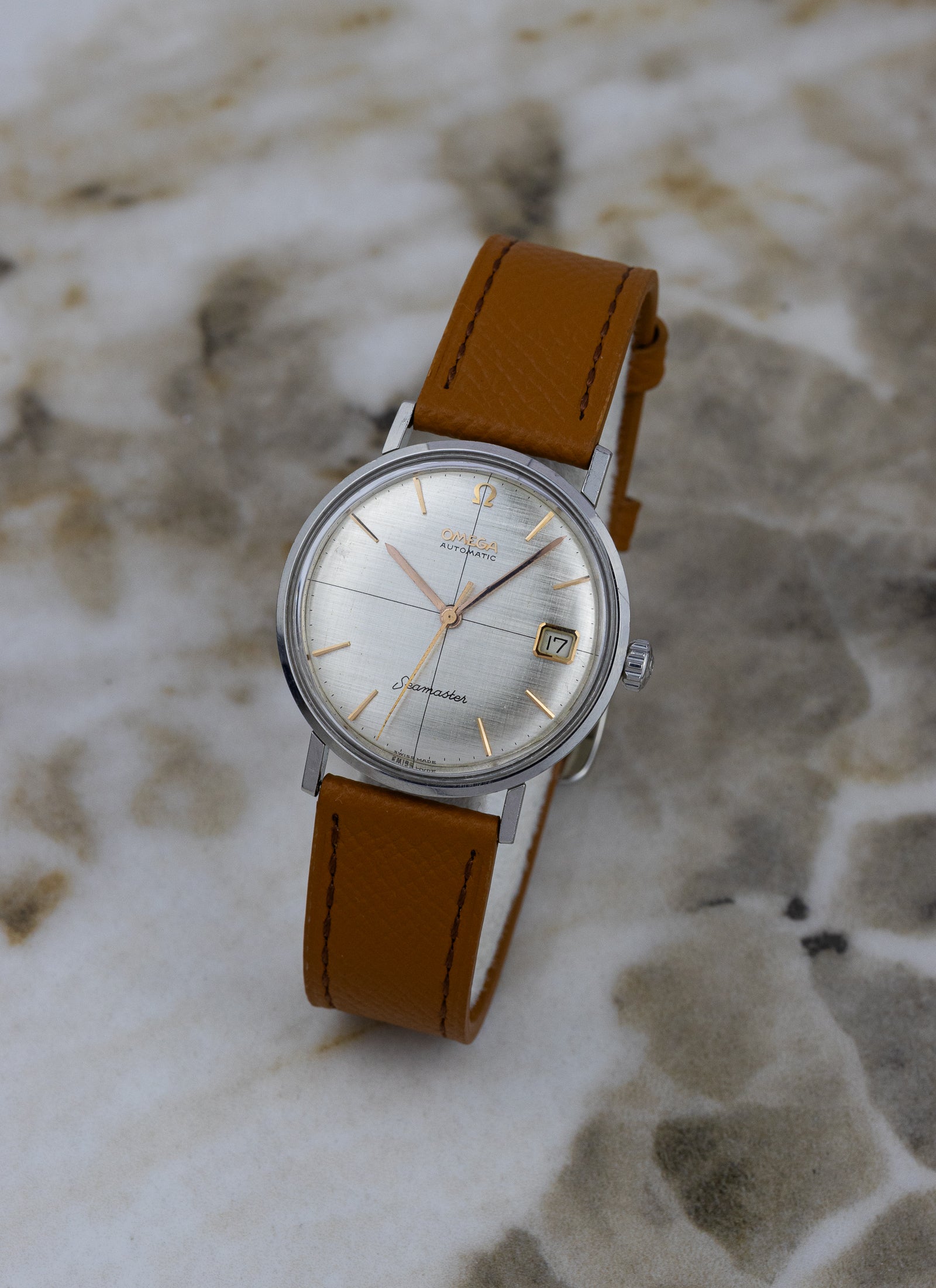 1963 Omega Seamaster Crosshair Linen Dial 14730 1 SC cal. 562 Serviced