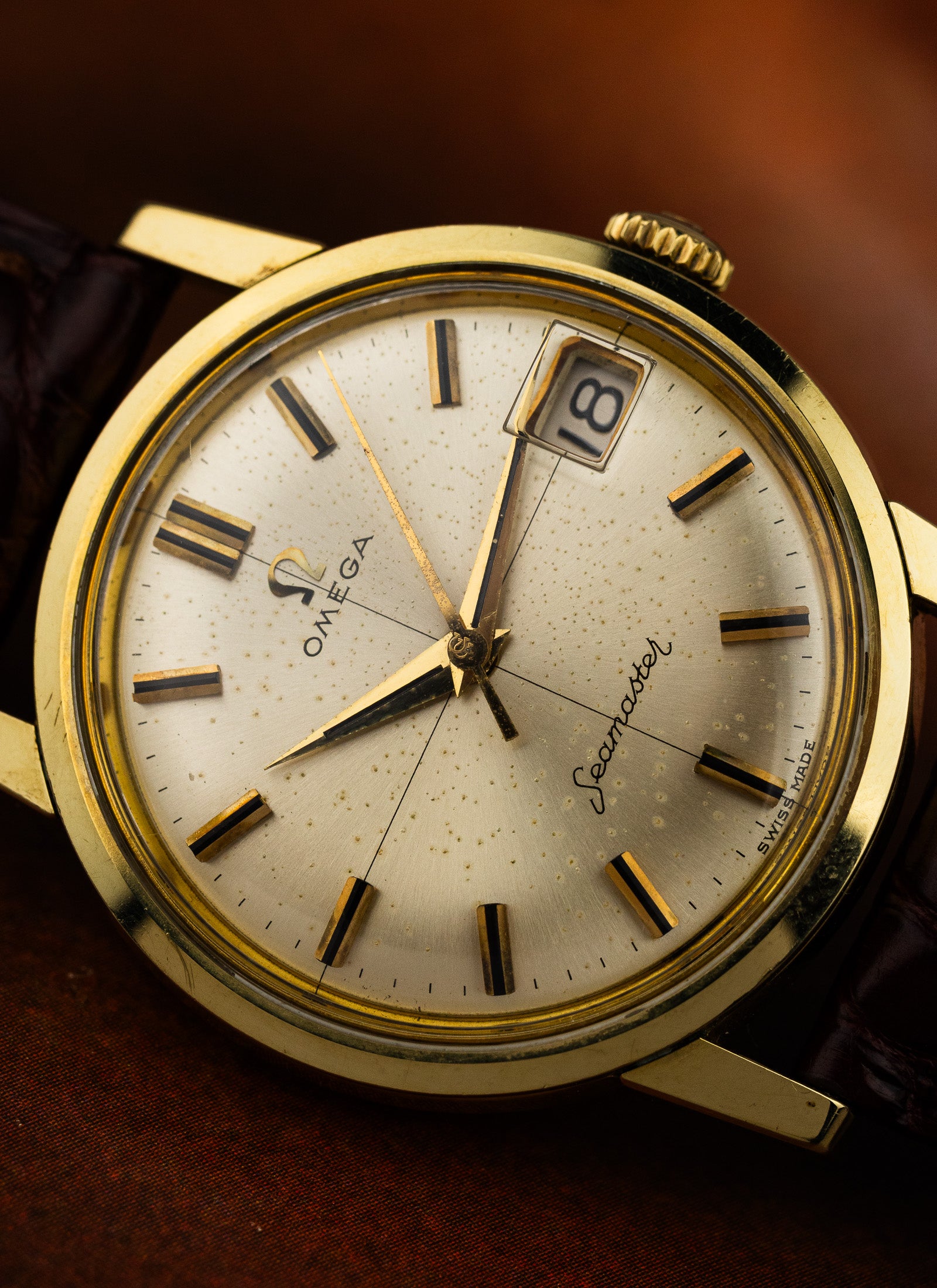 1962 Omega Seamaster Crosshair Gold Cap 14384-61 SC cal. 610 Serviced