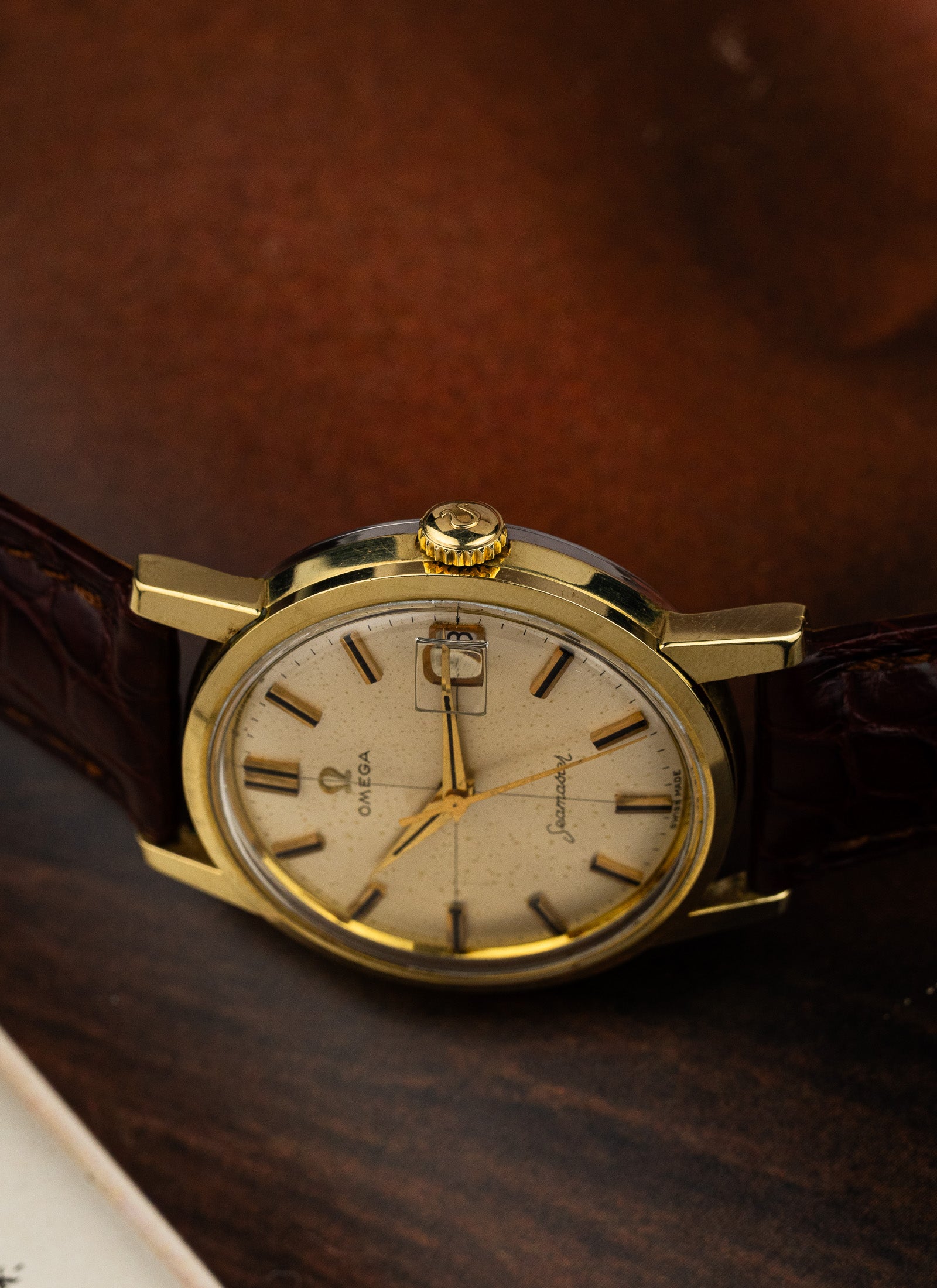 1962 Omega Seamaster Crosshair Gold Cap 14384-61 SC cal. 610 Serviced