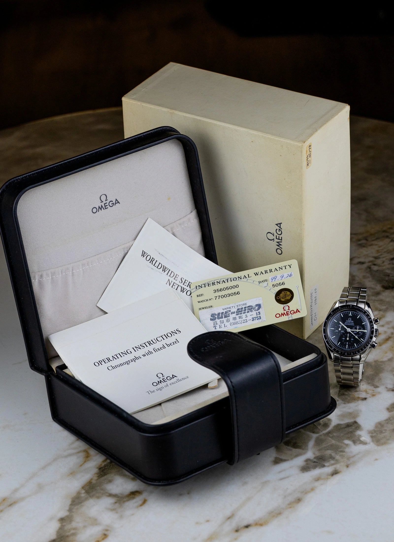 1999 Omega Speedmaster Apollo 11 Moonwatch 3560.50 Full Set
