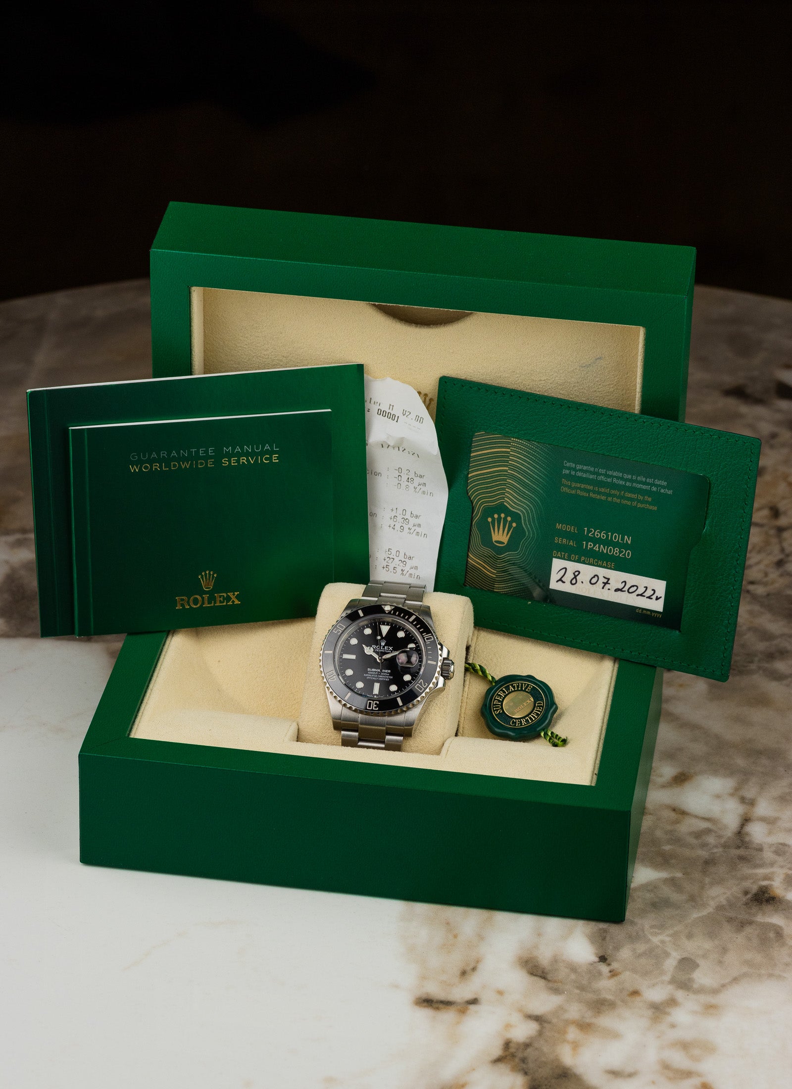 2022 Rolex Submariner Date 126610LN Full Set