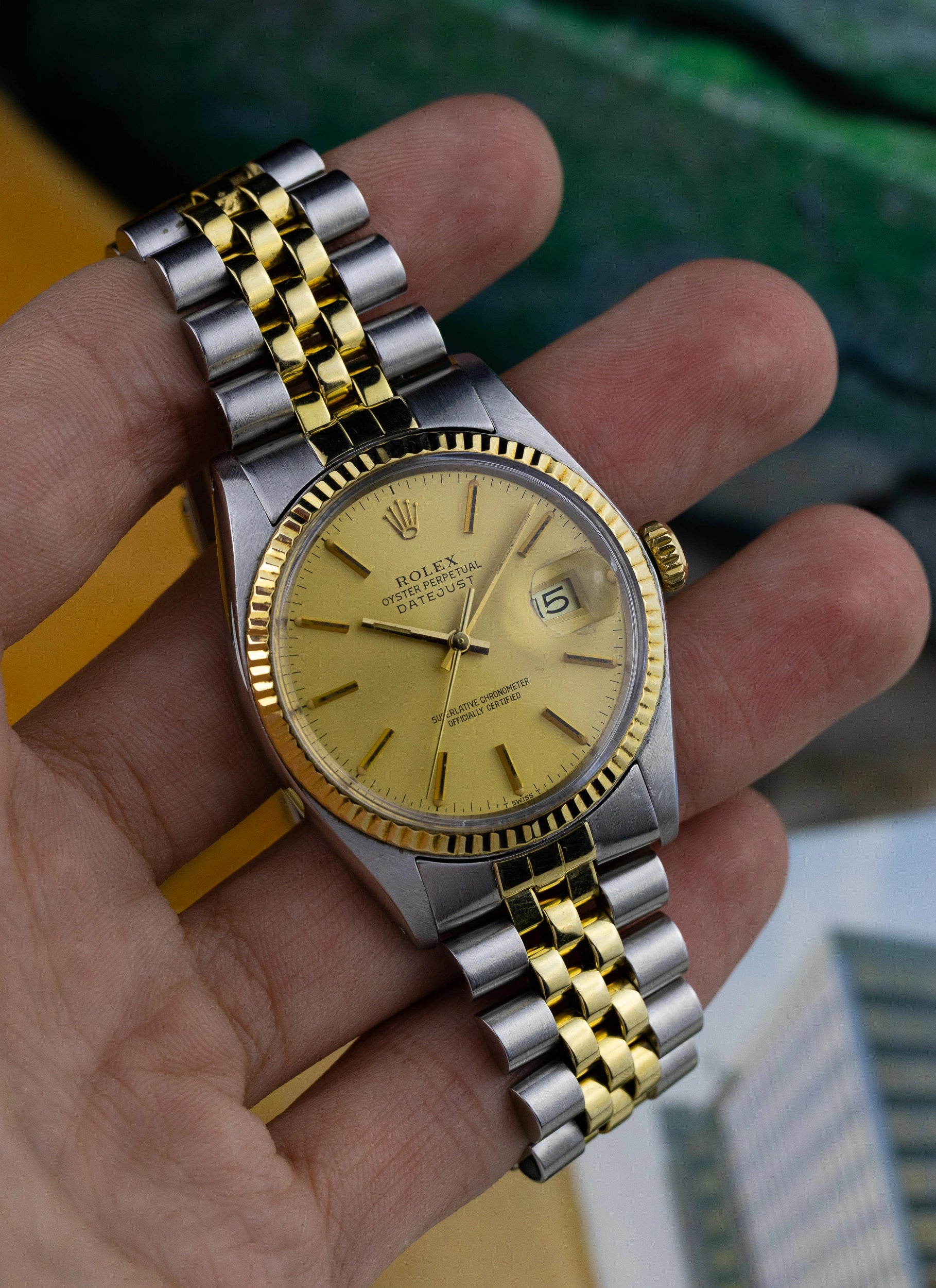 1977 Rolex Datejust Champagne 16013 Box