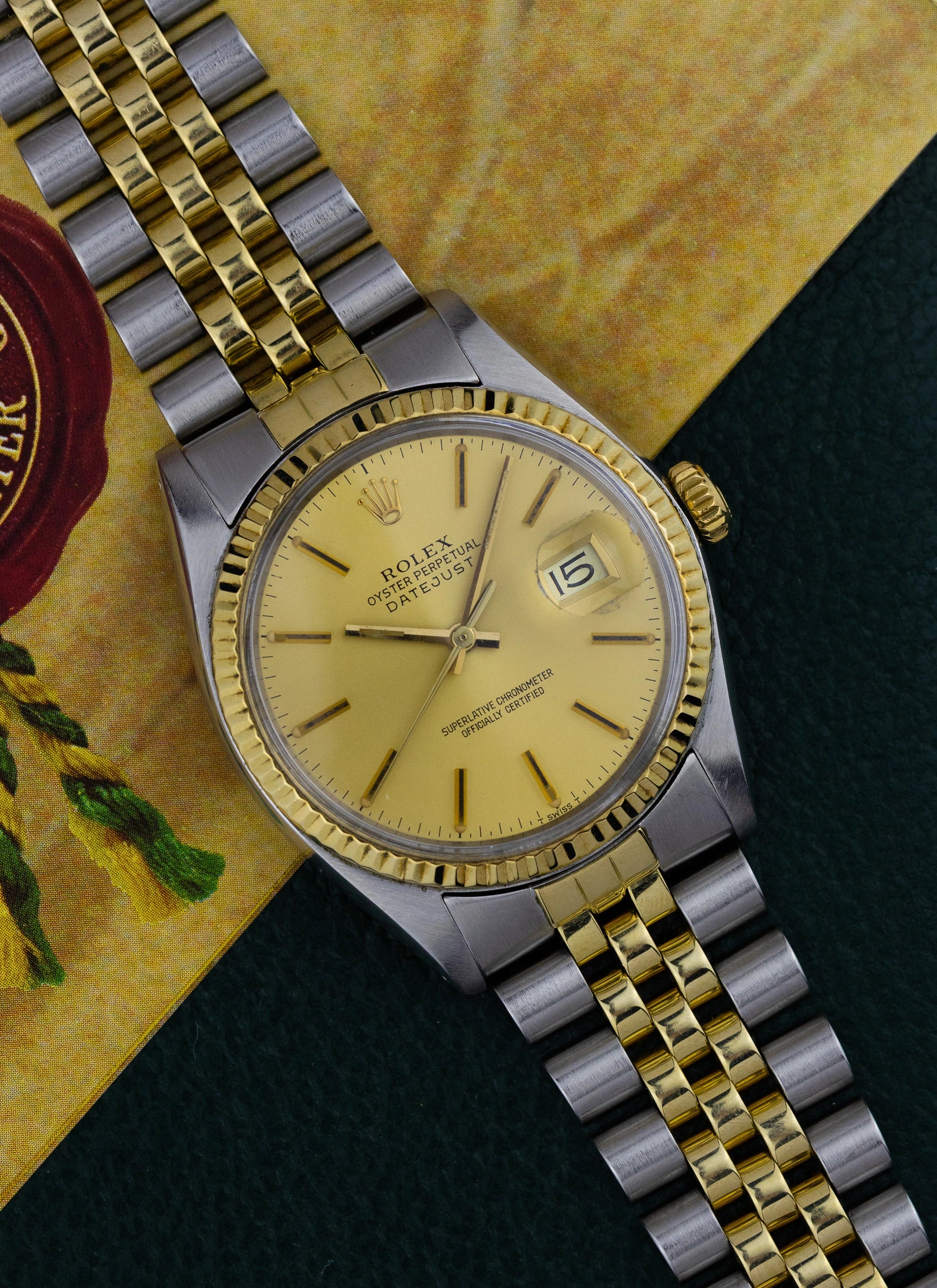 1977 Rolex Datejust Champagne 16013 Box