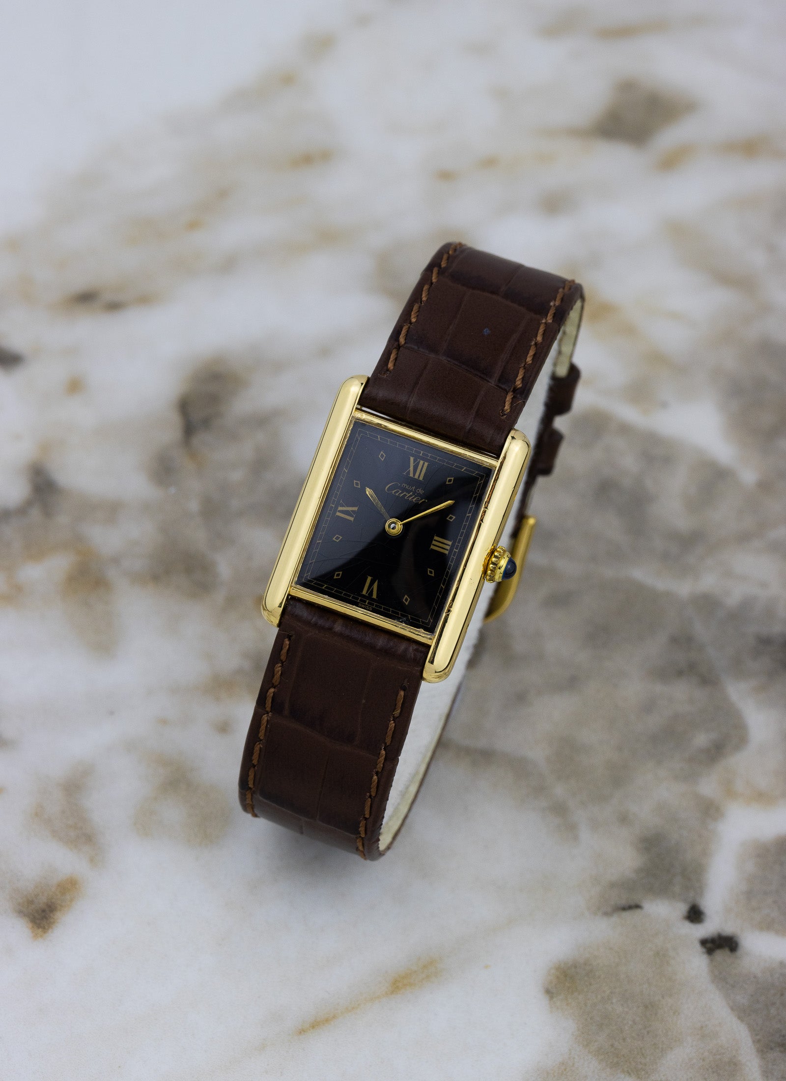 1990s Cartier Tank Must Black Dial 590005