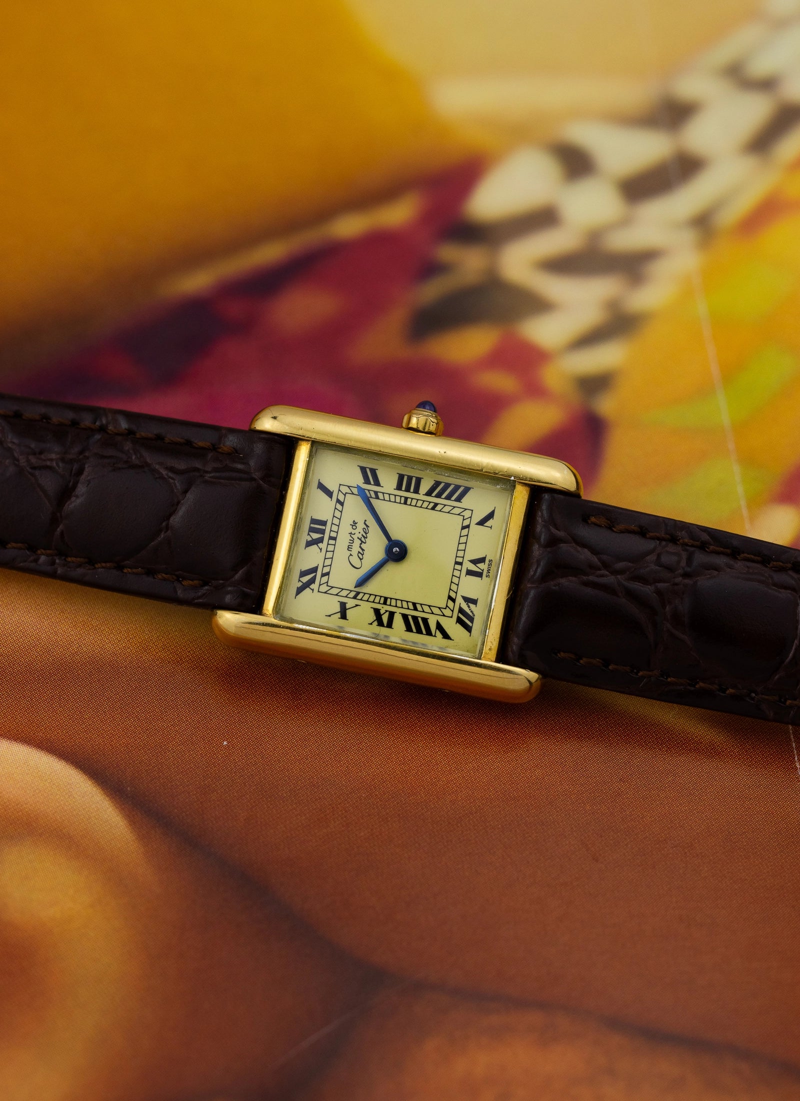 1990s Lady Cartier Must Tank Ivory Quartz